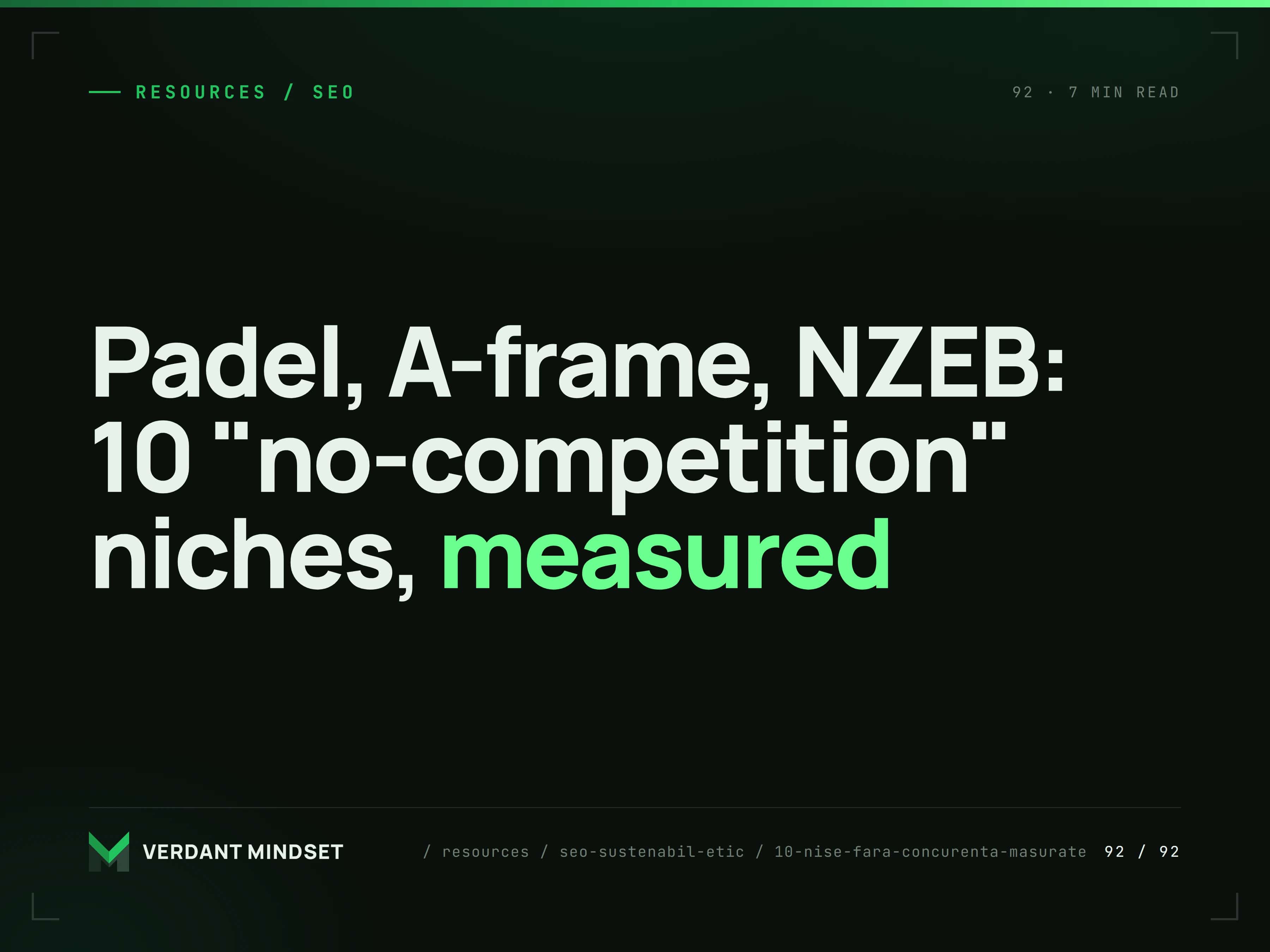 Padel, A-frame, NZEB: 10 "no-competition" niches, measured