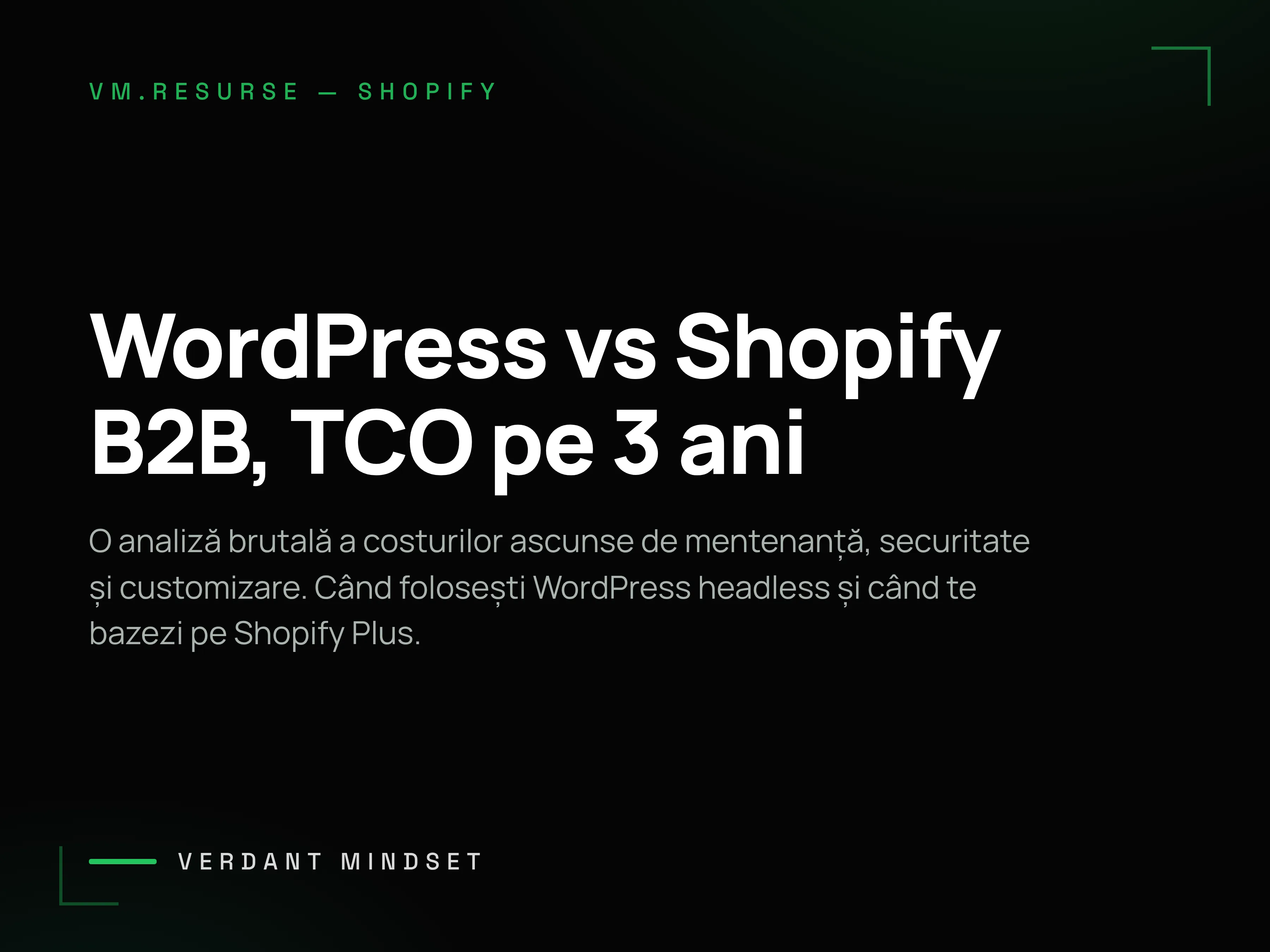 Costul total WordPress vs Shopify pentru B2B pe 3 ani