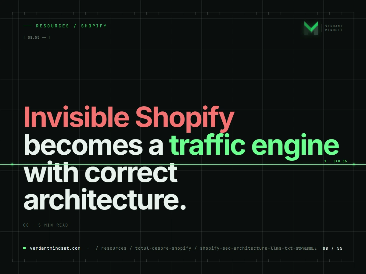 Shopify SEO Architecture: From llms.txt to Schema JSON-LD and Metafields