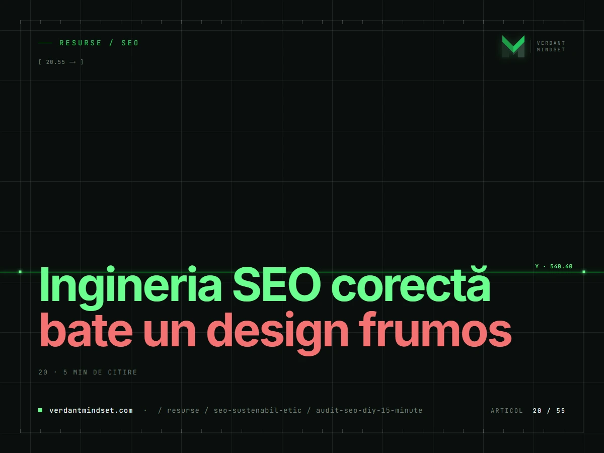 De ce nu rankează site-ul? Auditul SEO DIY de 15 minute (pentru antreprenori)