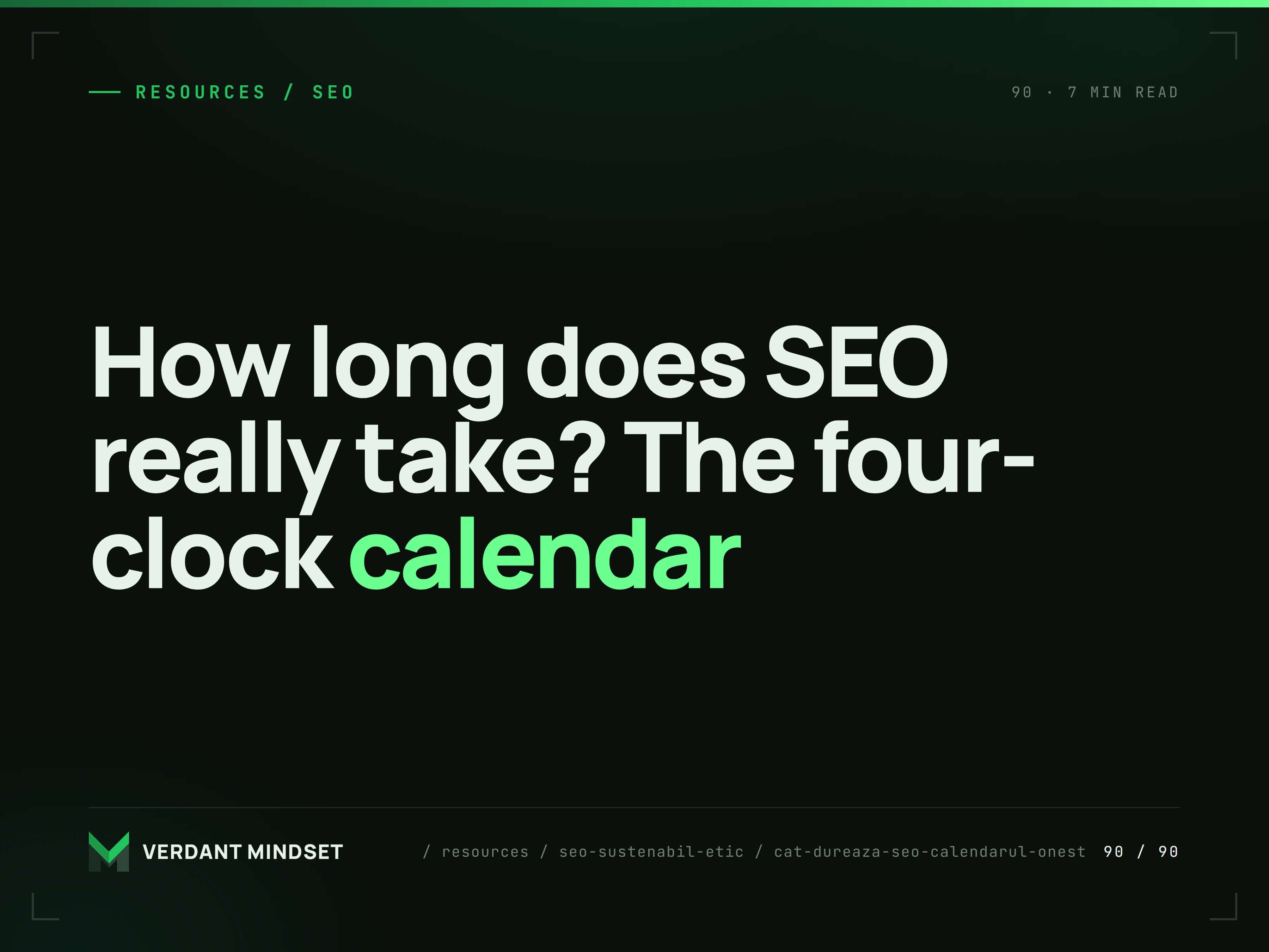How long does SEO really take? The four-clock calendar