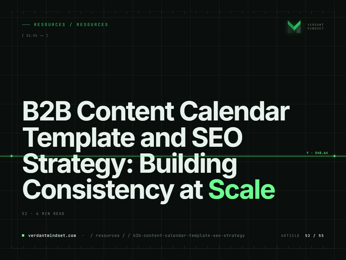 B2B Content Calendar Template and SEO Strategy: Building Consistency at Scale