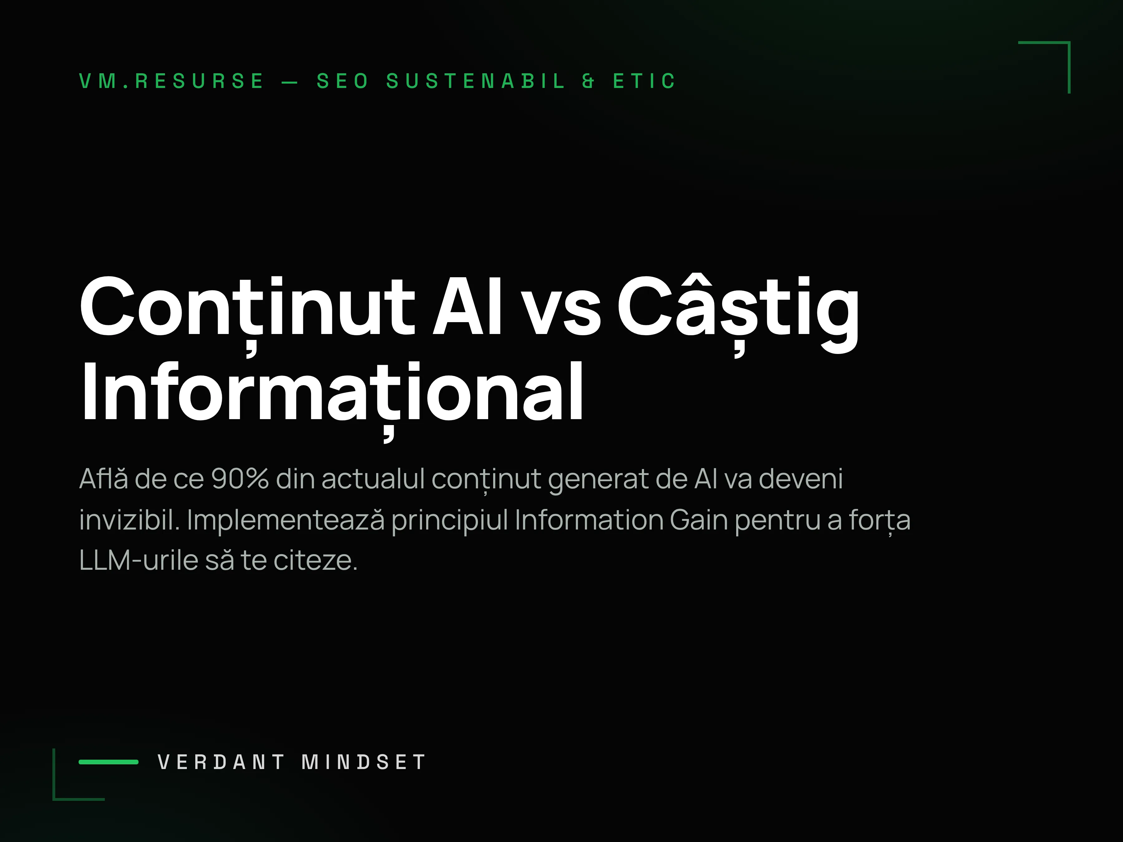 Conținut generat de AI vs. Câștig informațional (GEO)