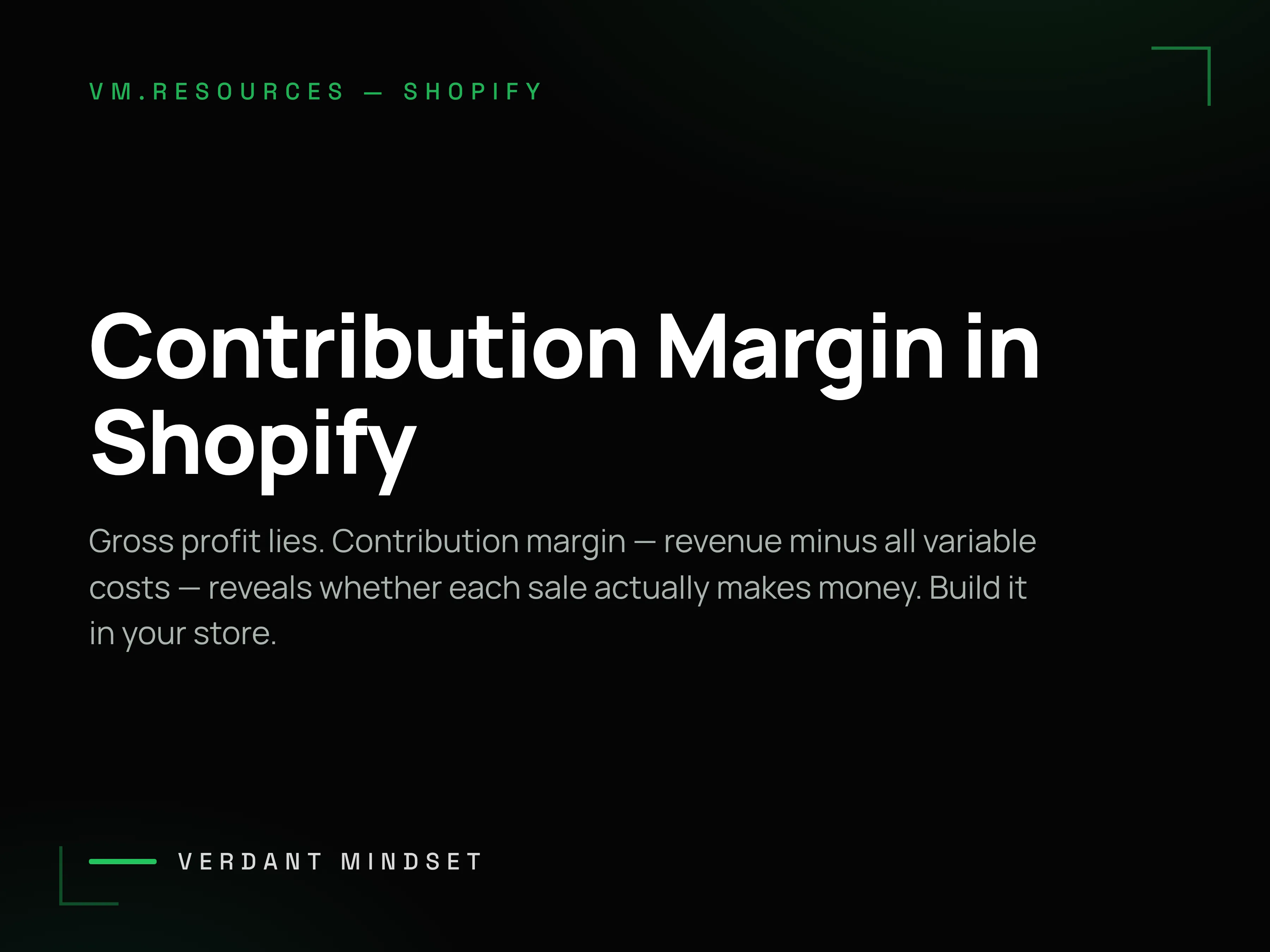 Contribution Margin in Shopify: The Metric That Reveals True Store Profitability