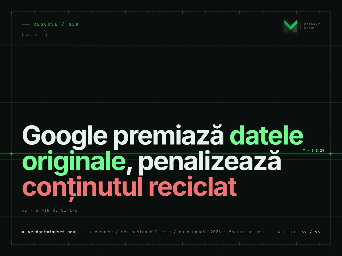 Core update & Noua monedă de schimb (Information Gain).