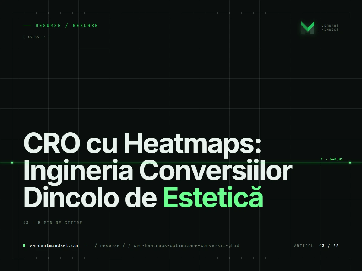 CRO cu Heatmaps: Ingineria Conversiilor Dincolo de Estetică