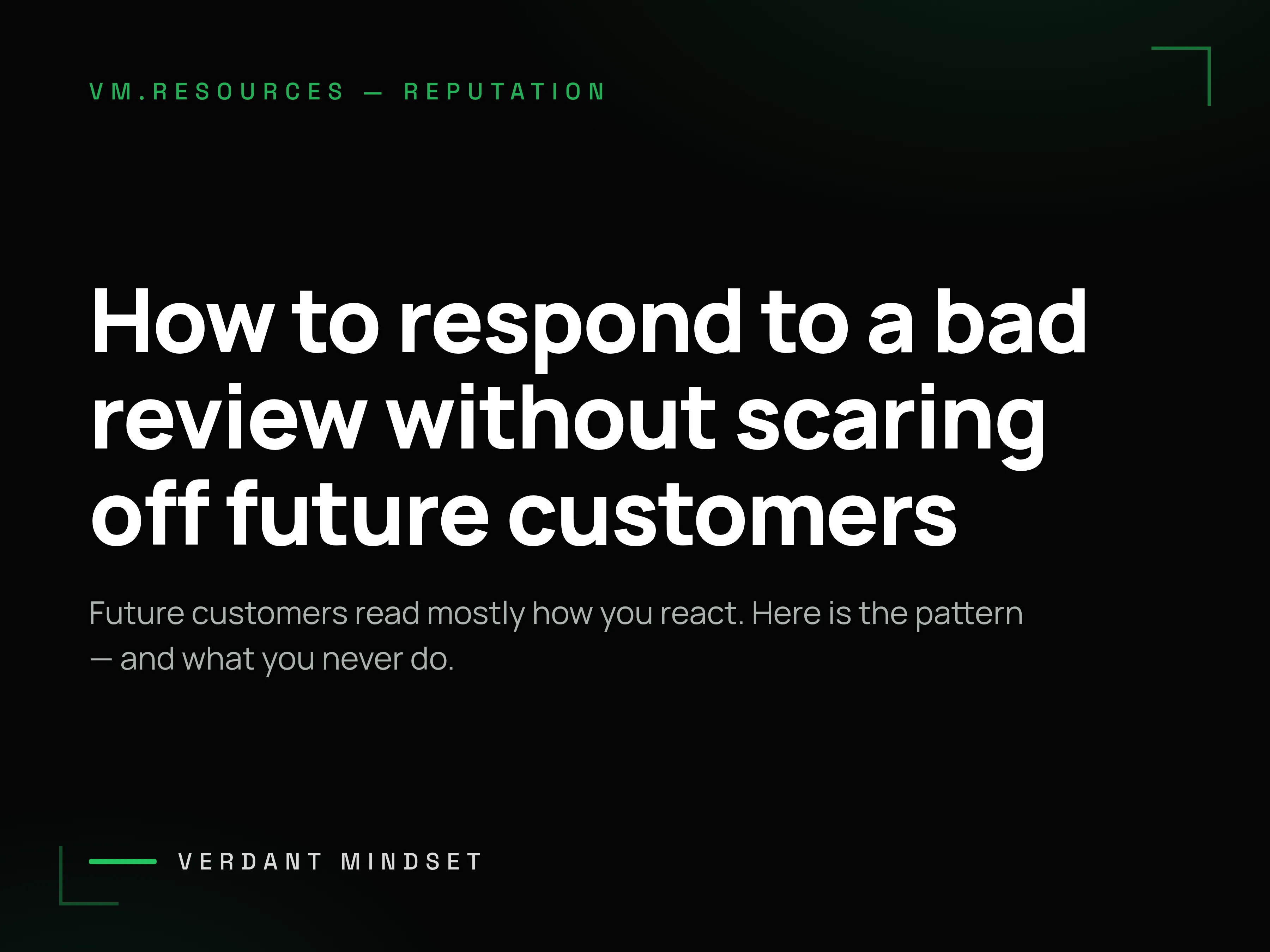 How to respond to a bad review without scaring off future customers