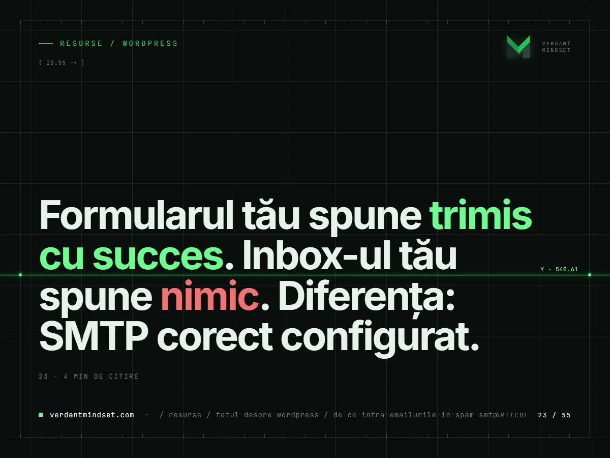 De ce intră emailurile în Spam? Soluția SMTP pentru site-urile "mute".
