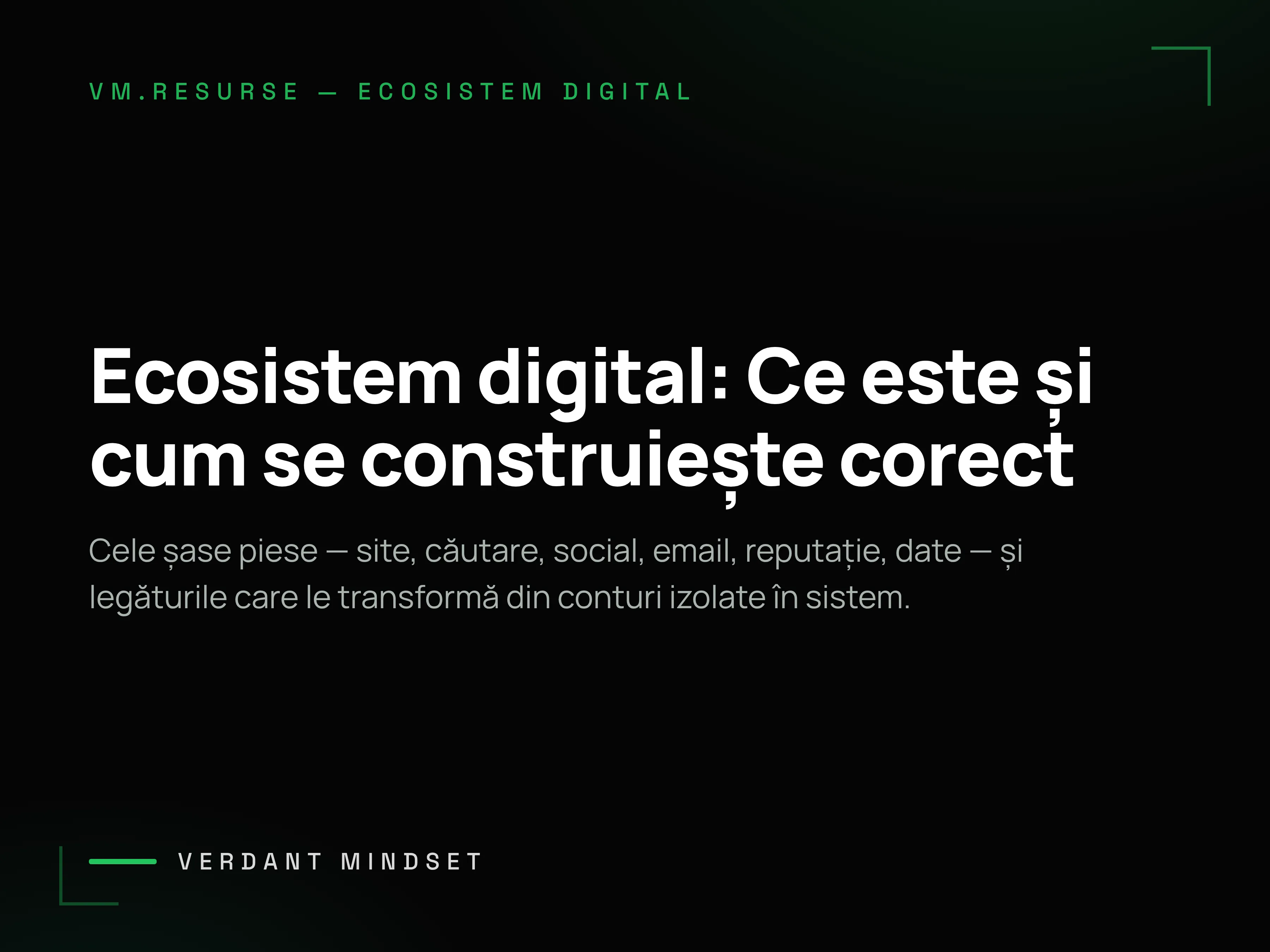 Ecosistem digital — ce este și cum se construiește corect
