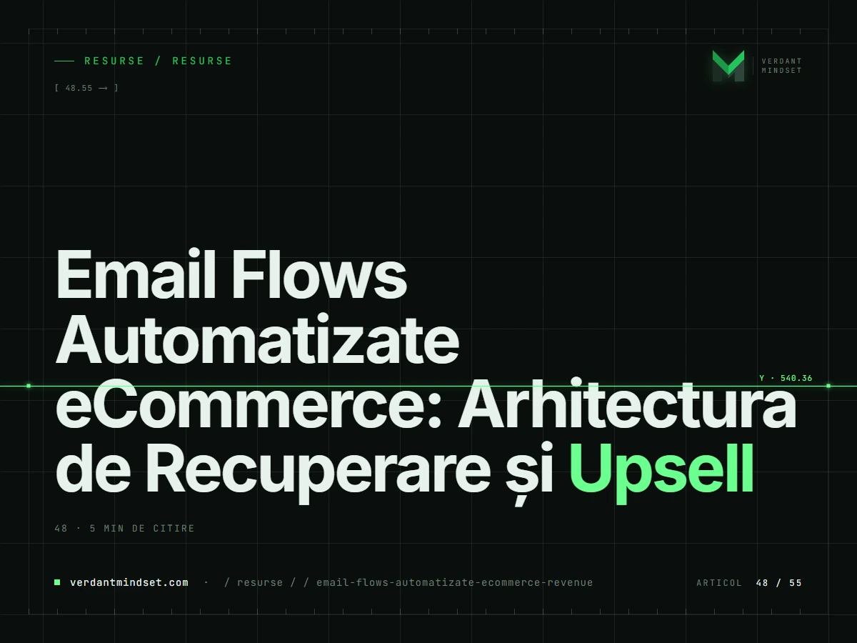 Email Flows Automatizate eCommerce: Arhitectura de Recuperare și Upsell