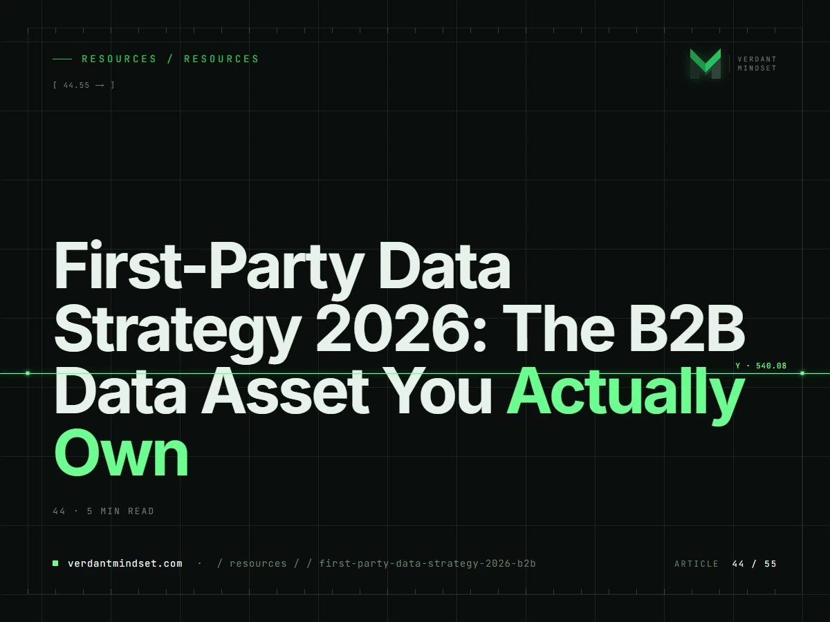 First-Party Data Strategy 2026: The B2B Data Asset You Actually Own