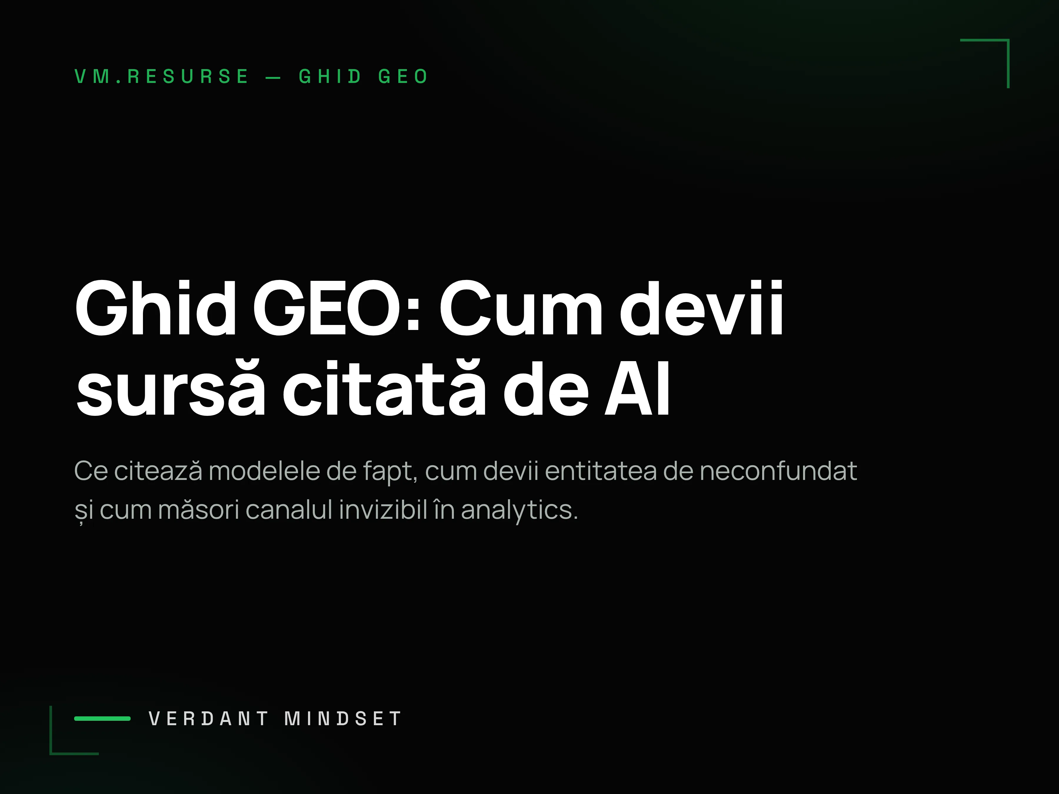 Ghid GEO — cum devii sursă citată de AI