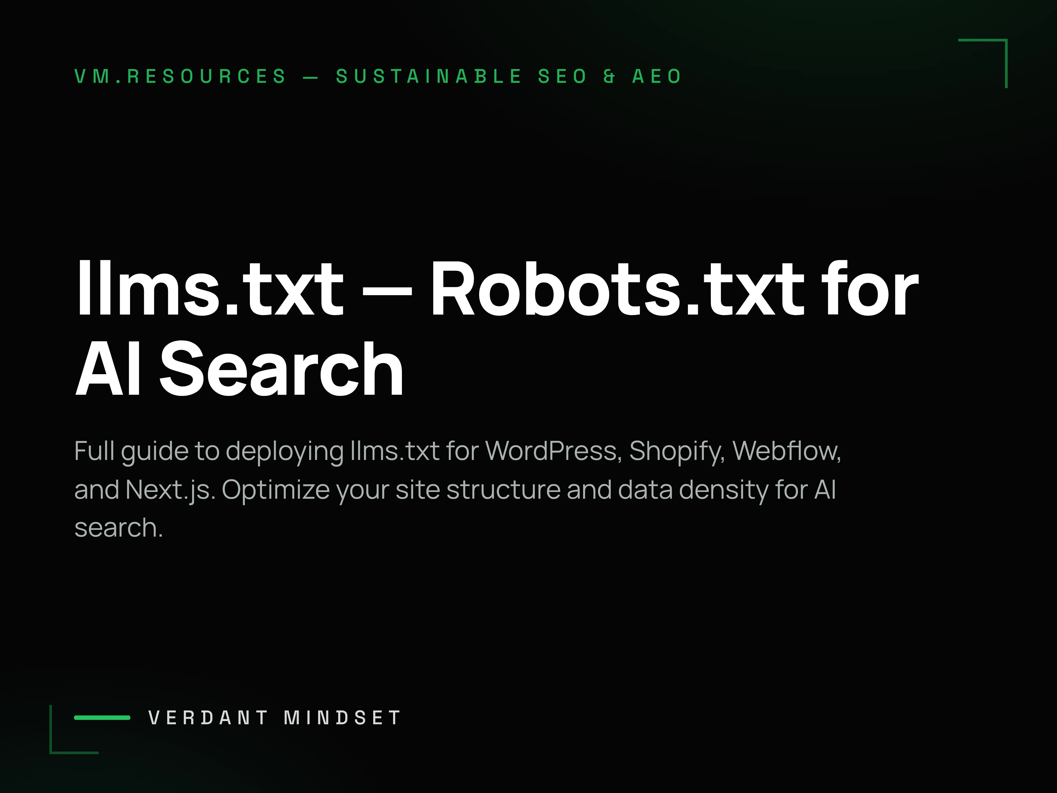 llms.txt Guide: Robots.txt for AI Search and Intelligent Web