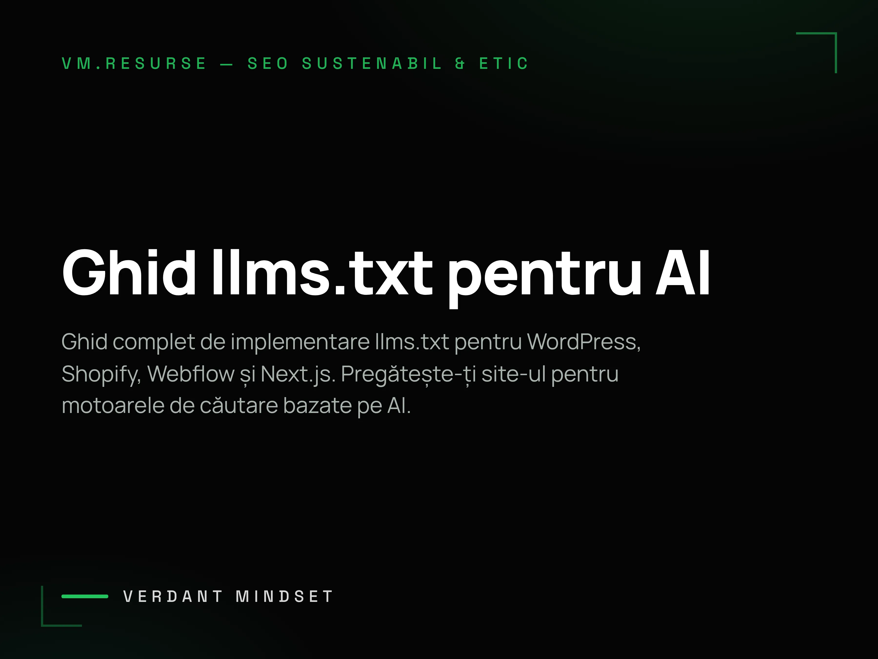 Ghid llms.txt, robots.txt pentru AI