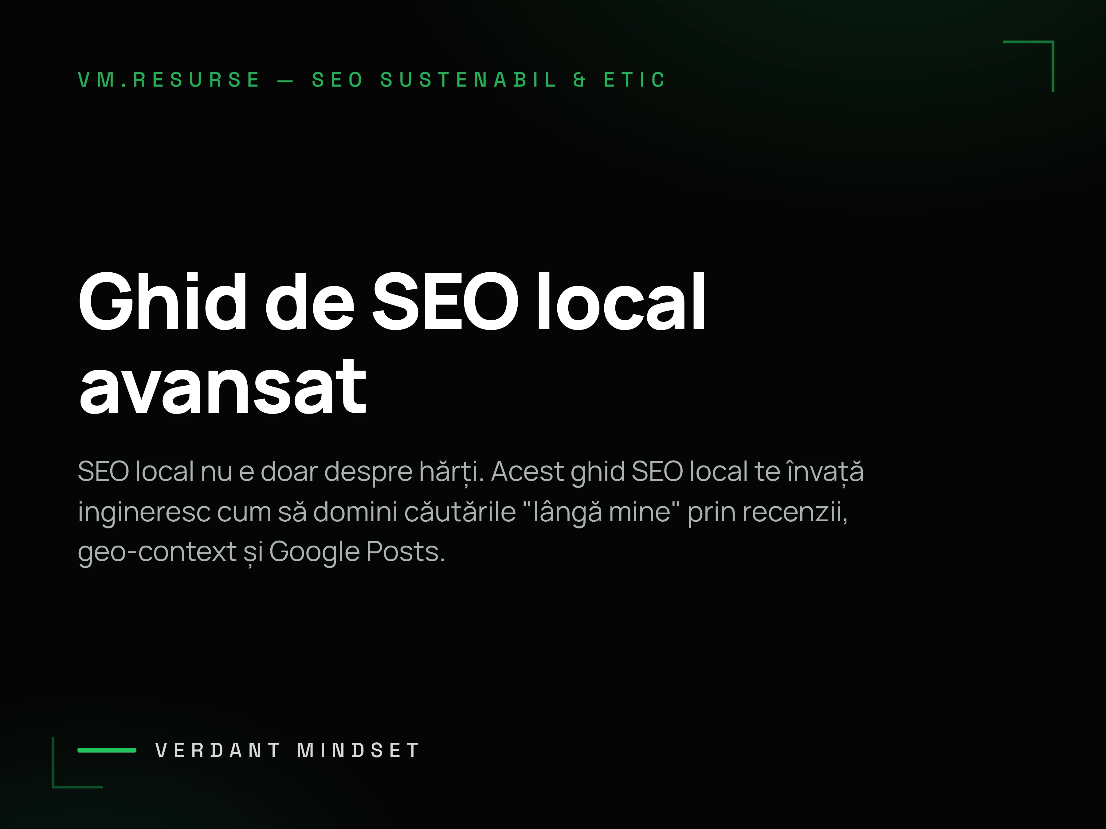 SEO local avansat pentru hărți și căutări locale