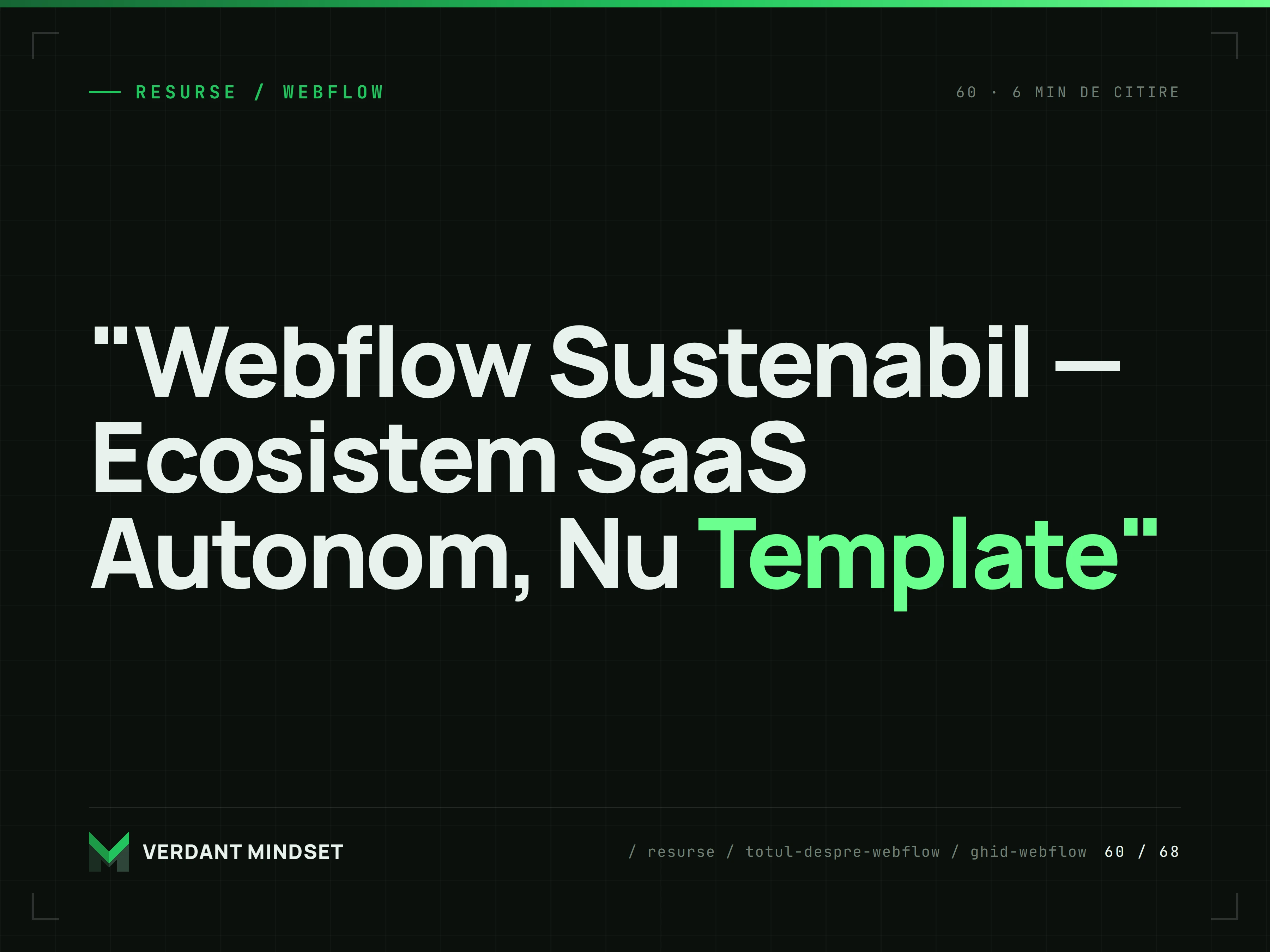 "Webflow Sustenabil — Ecosistem SaaS Autonom, Nu Template"