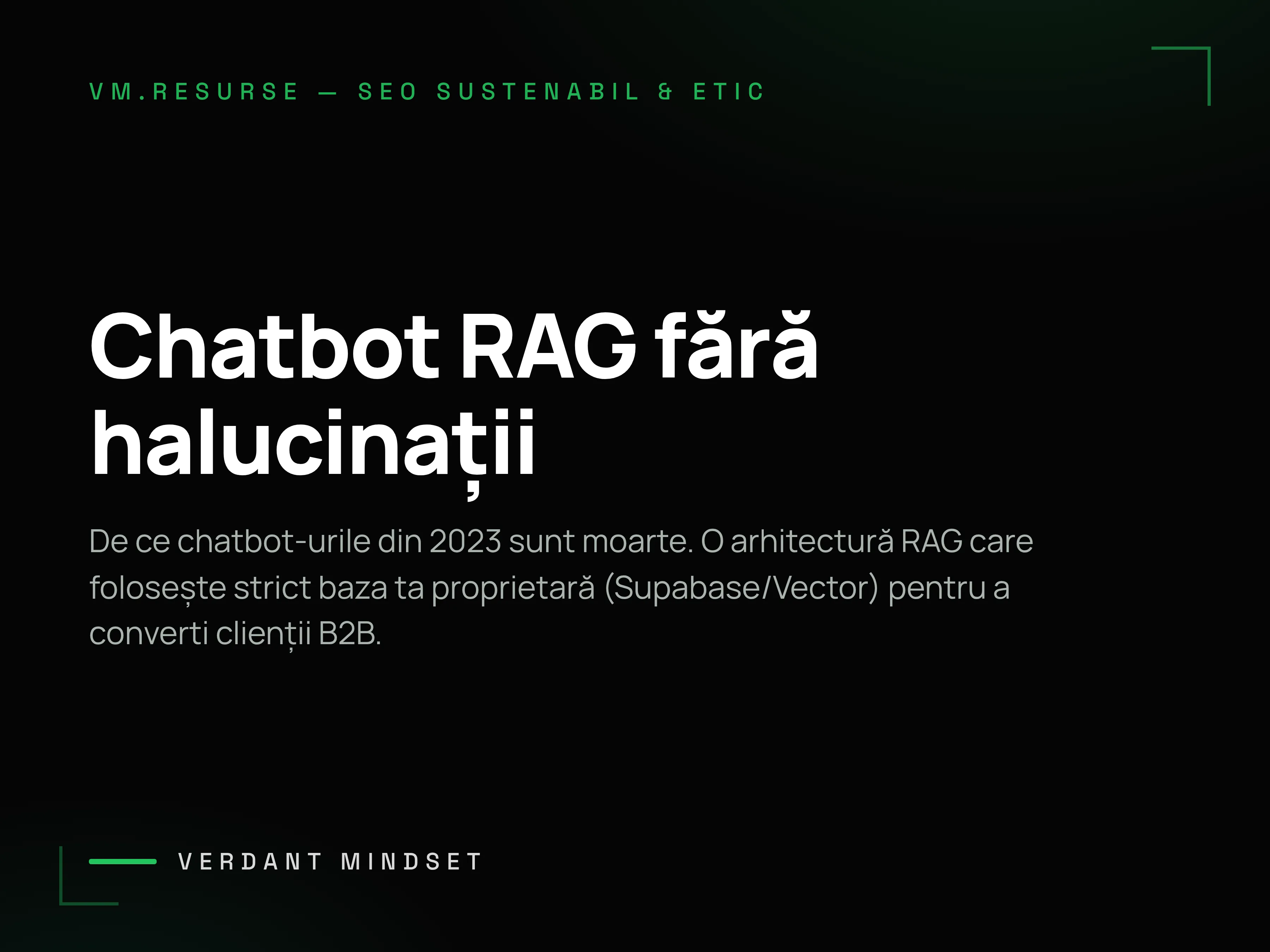 Chatbot RAG pentru B2B fără halucinații