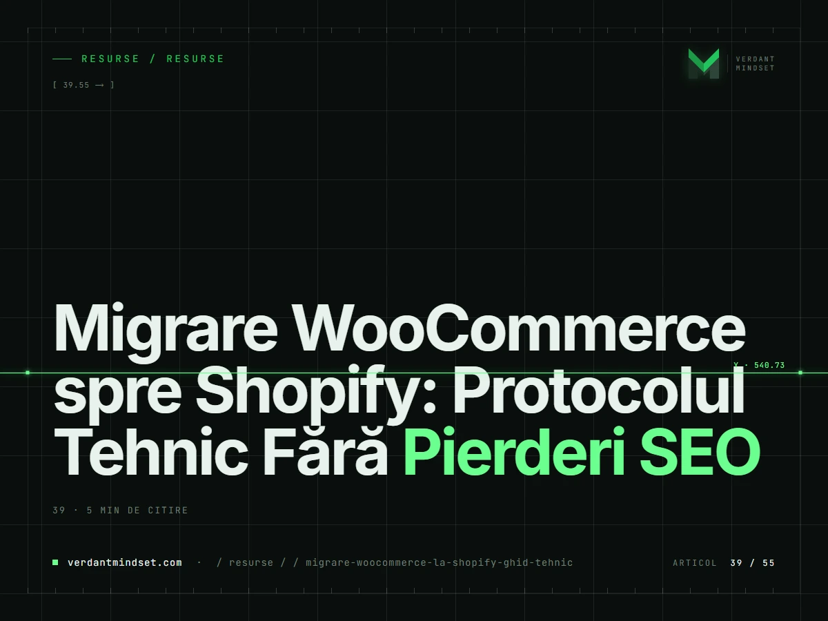 Migrare WooCommerce spre Shopify: Protocolul Tehnic Fără Pierderi SEO