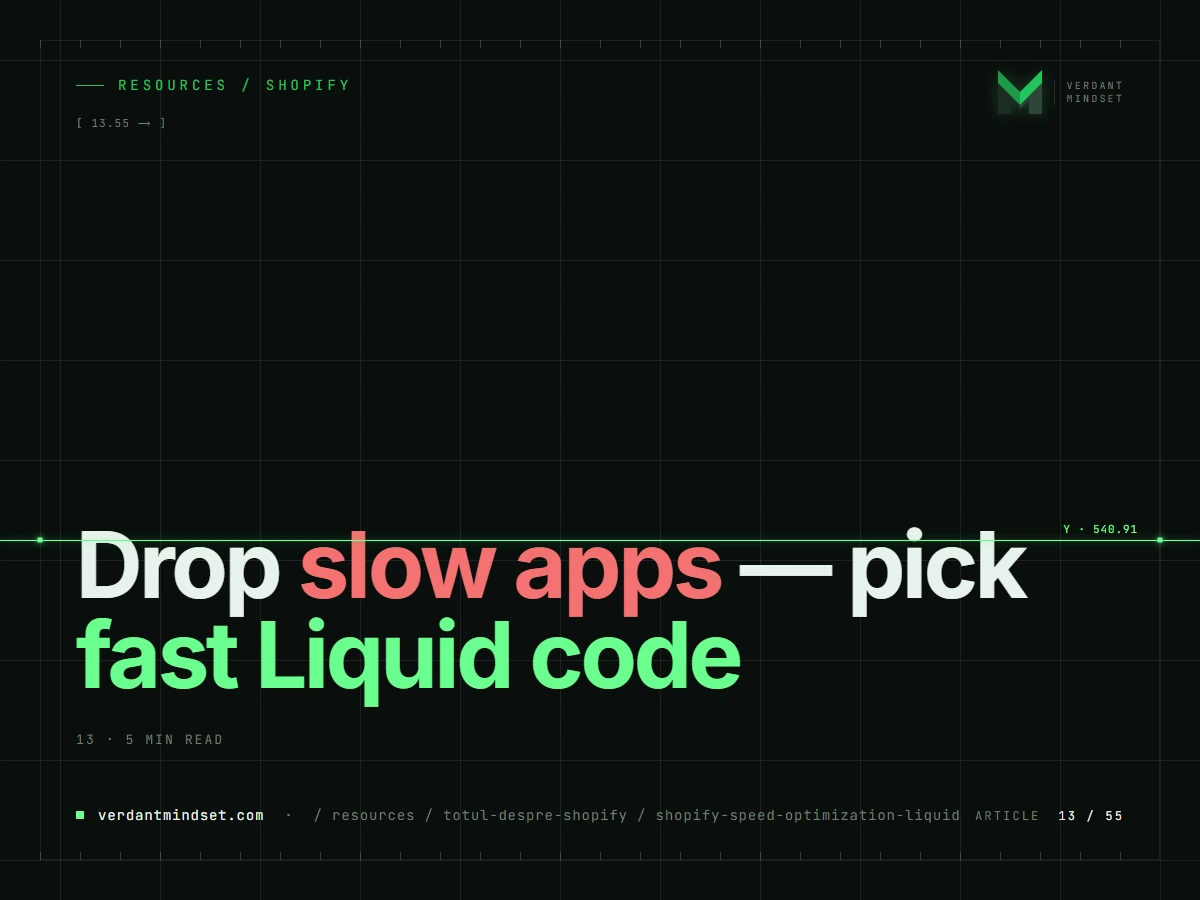 Shopify Speed Optimization: Liquid, Custom Code, and Core Web Vitals