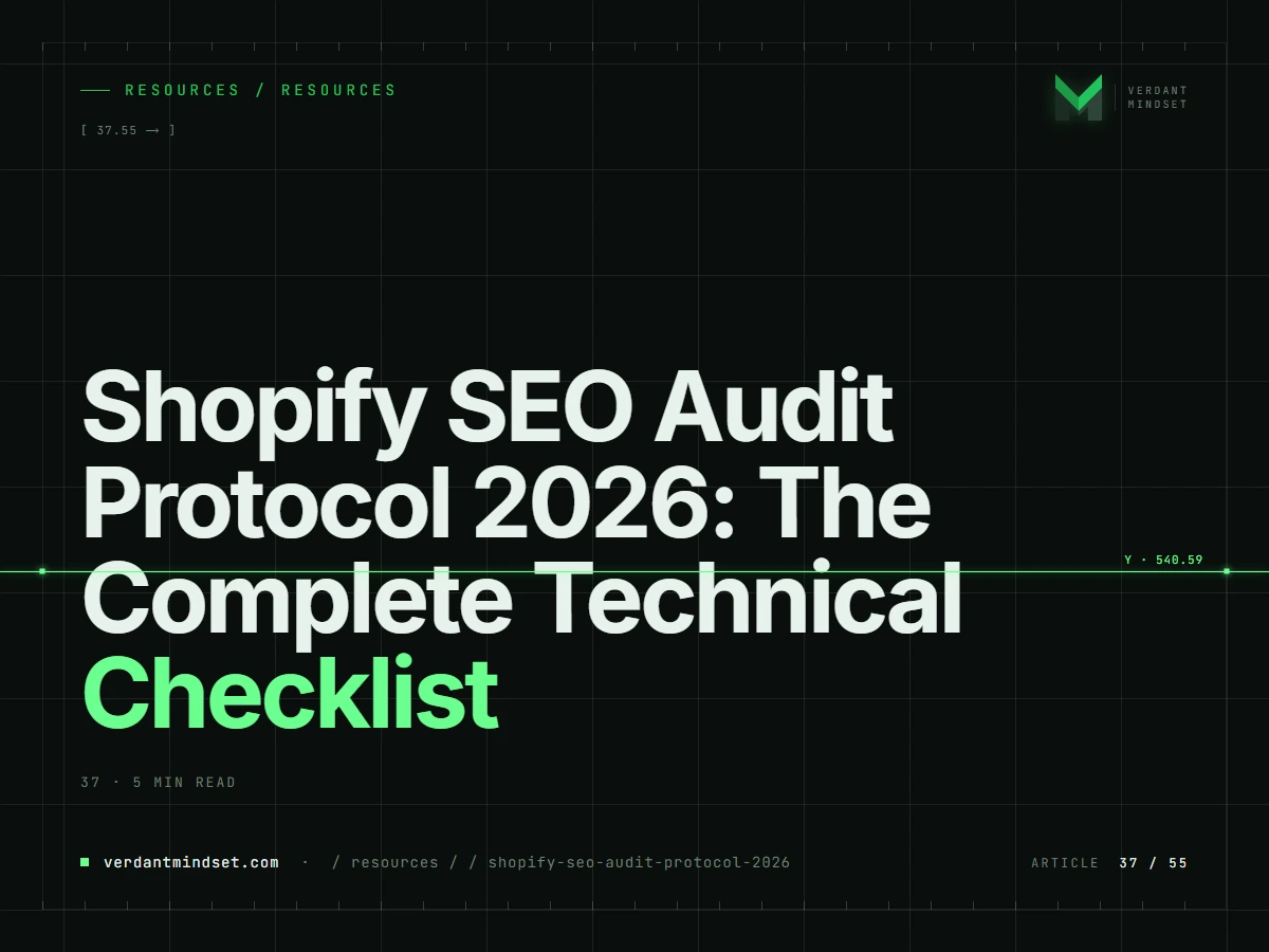 Shopify SEO Audit Protocol 2026: The Complete Technical Checklist