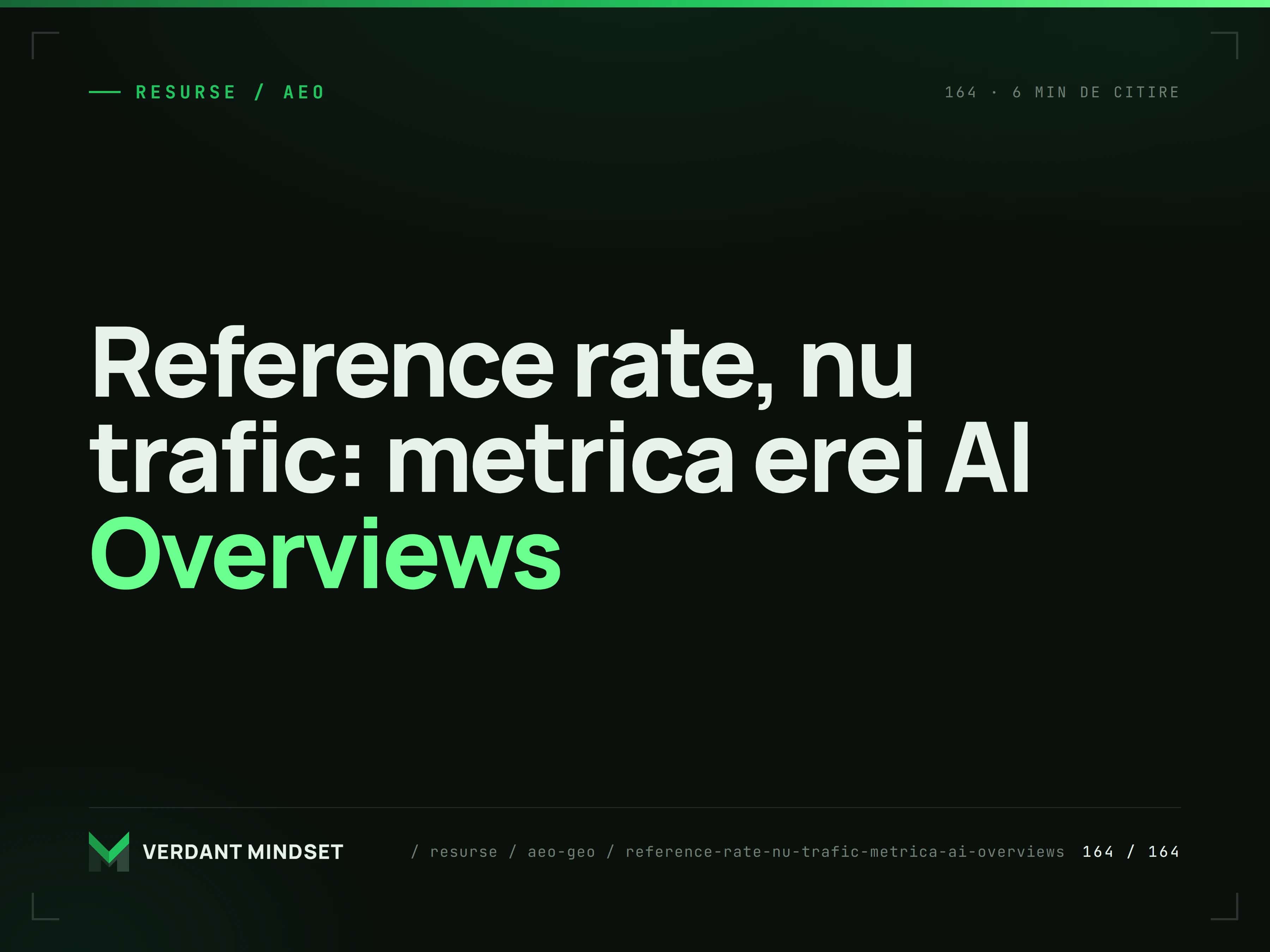 Reference rate, nu trafic: metrica erei AI Overviews