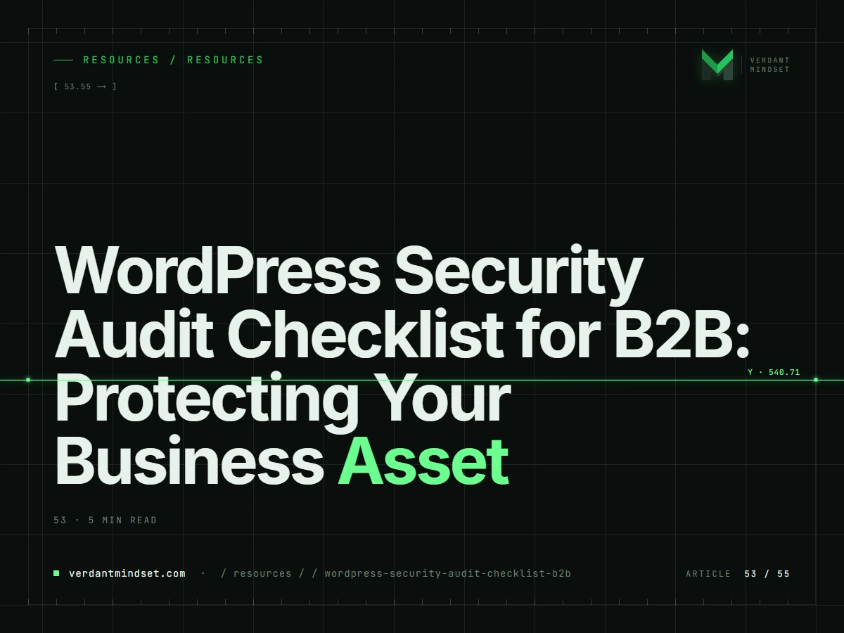 WordPress Security Audit Checklist for B2B: Protecting Your Business Asset