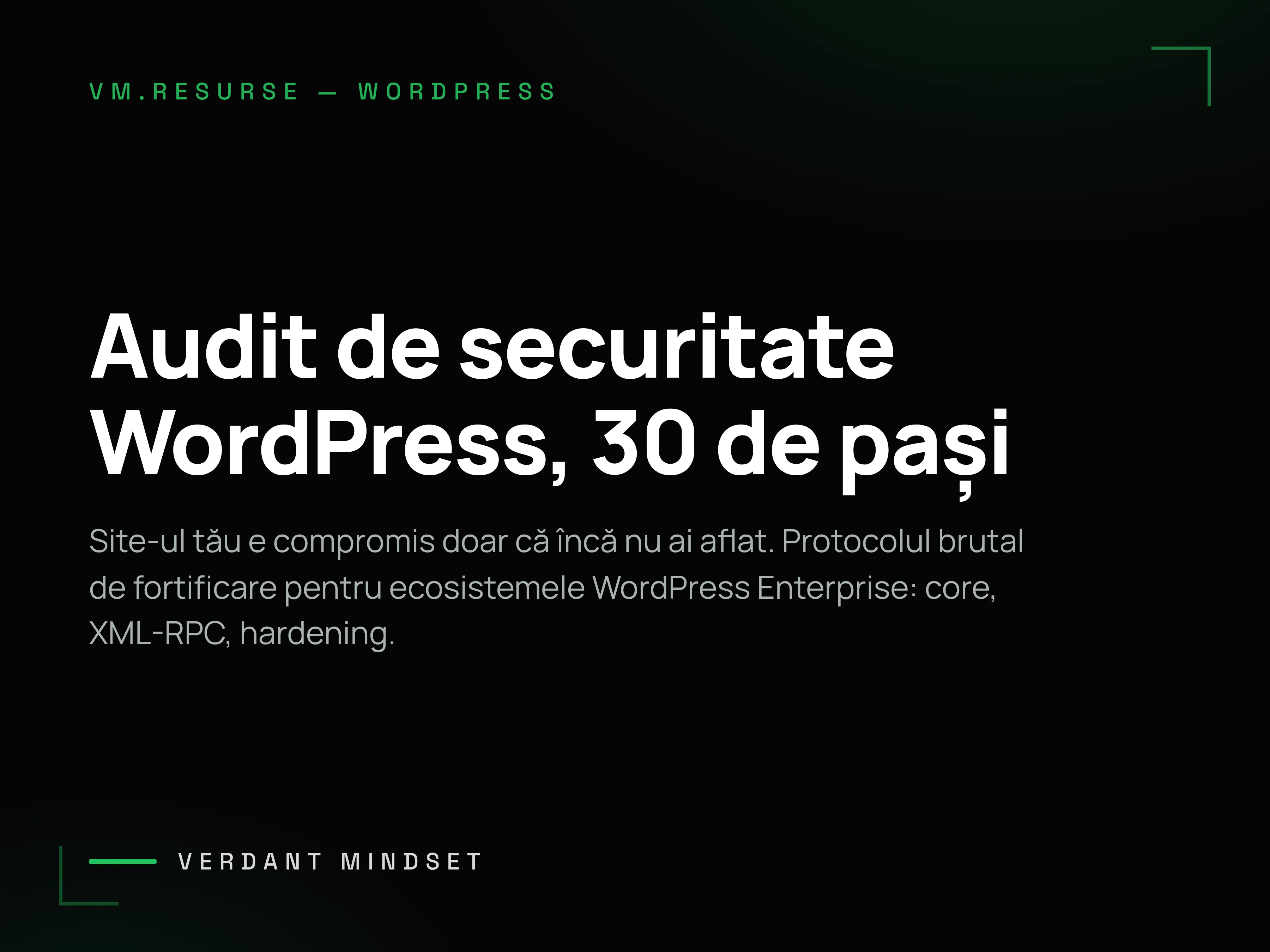 Audit de securitate WordPress în 30 de pași