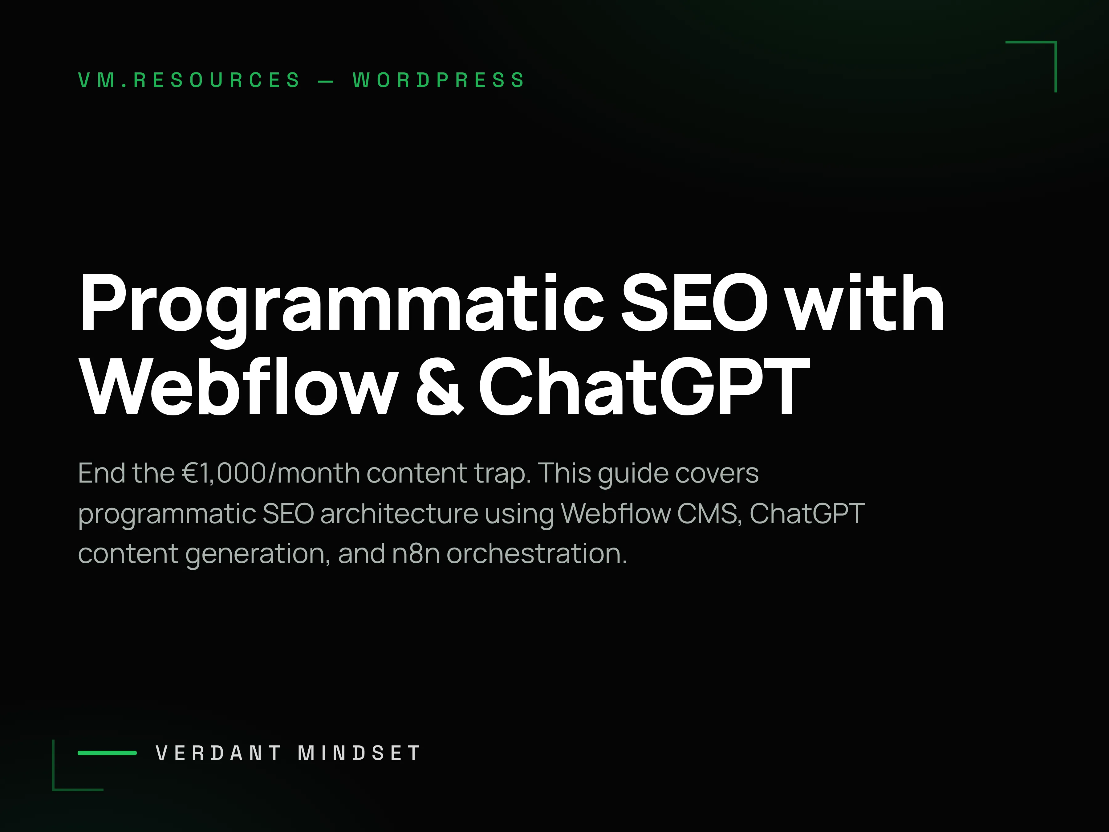 Programmatic SEO with Webflow and ChatGPT: Ending the €1,000 Campaign Trap