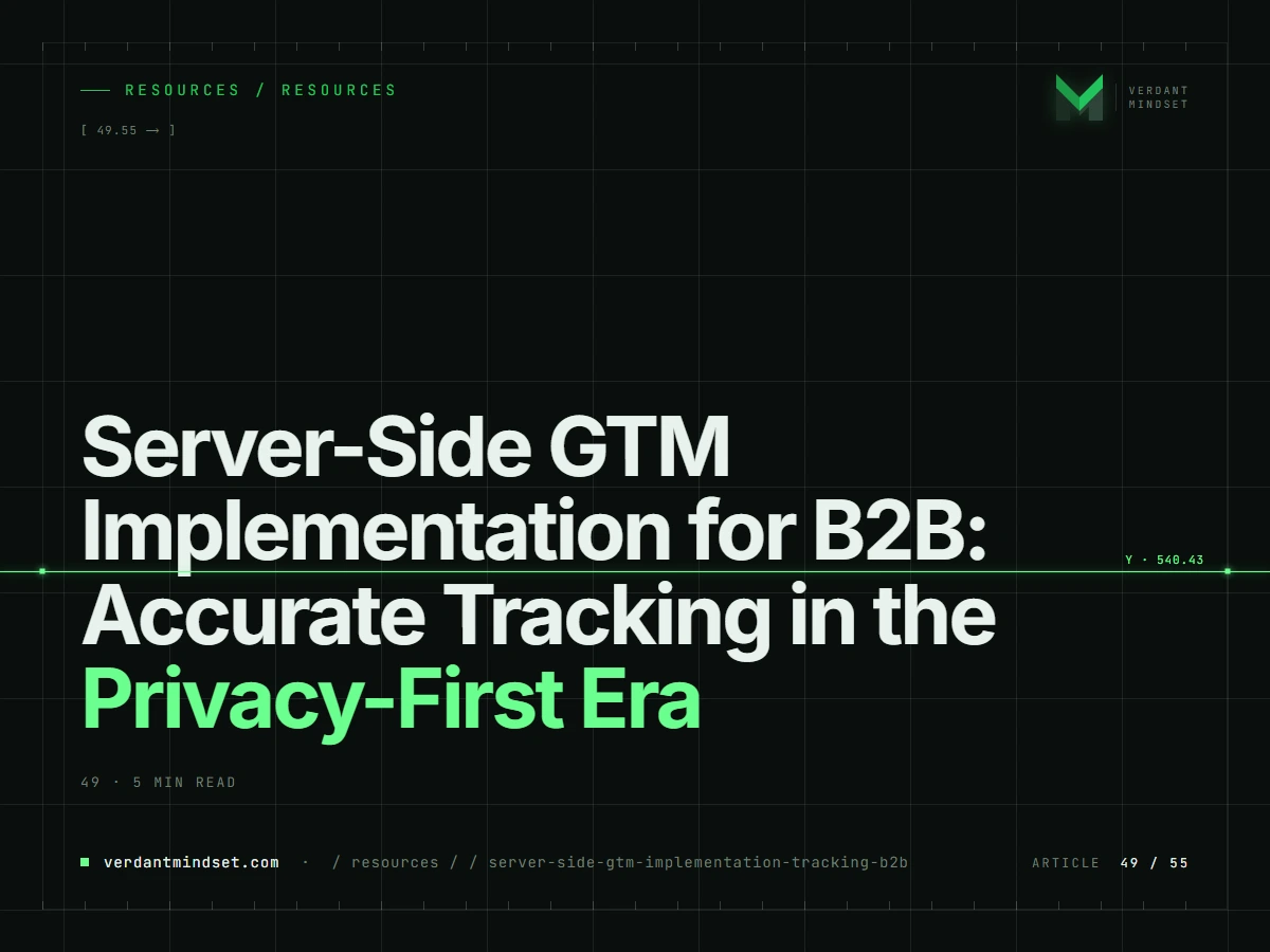 Server-Side GTM Implementation for B2B: Accurate Tracking in the Privacy-First Era