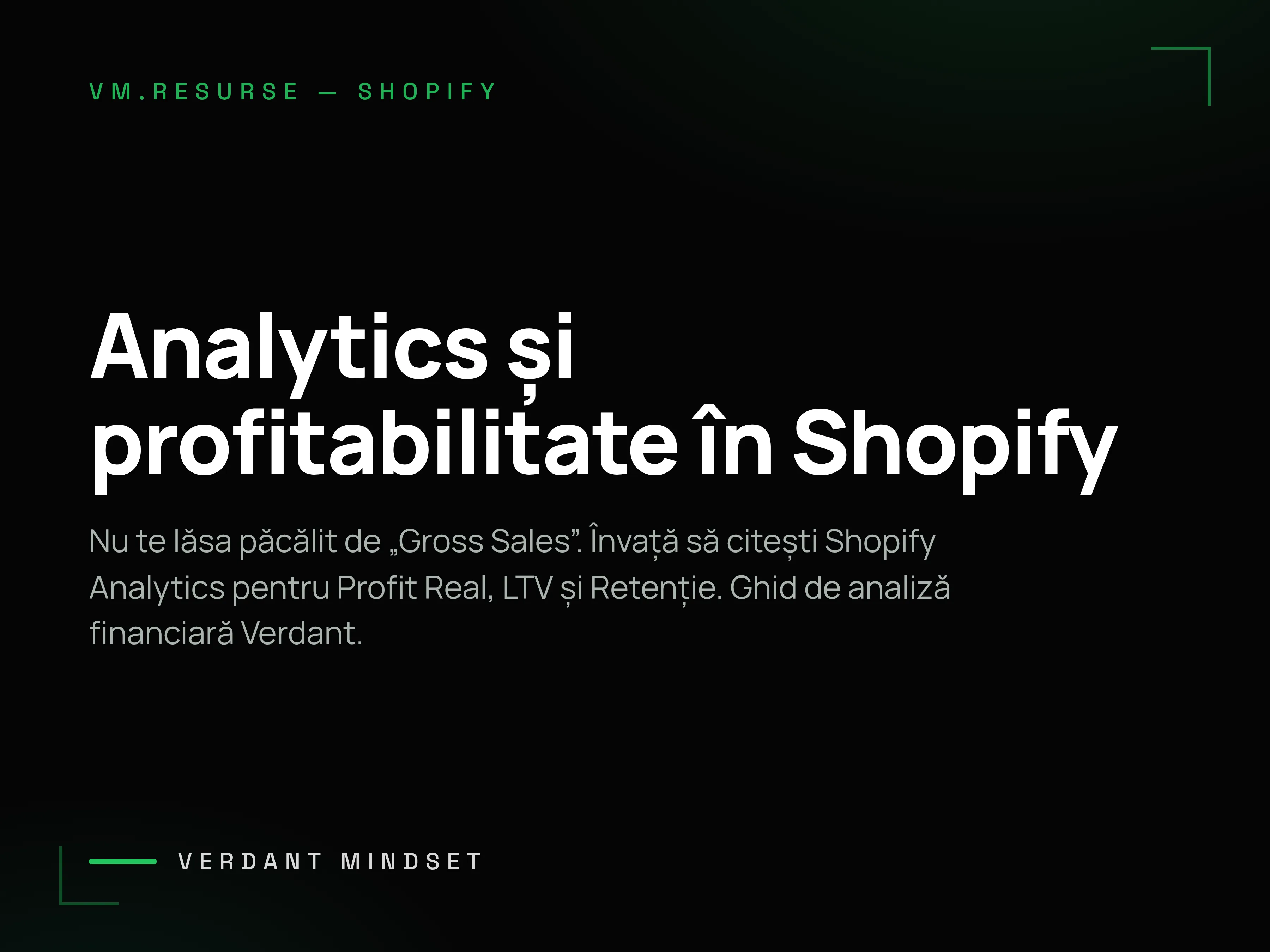 Cum citești profitabilitatea din Shopify ca un CFO