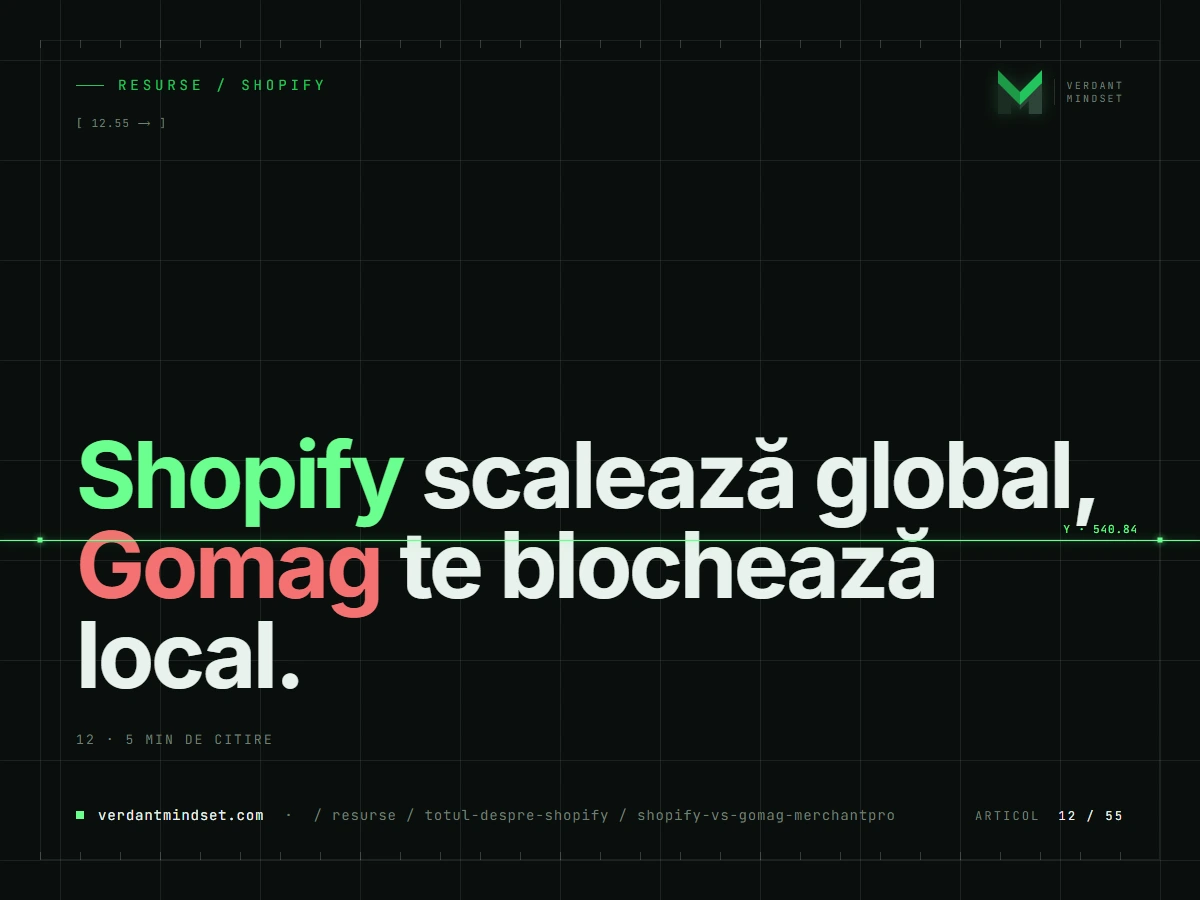 Shopify vs Gomag & MerchantPro. De ce "soluția locală" devine frâna de mână a afacerii tale?