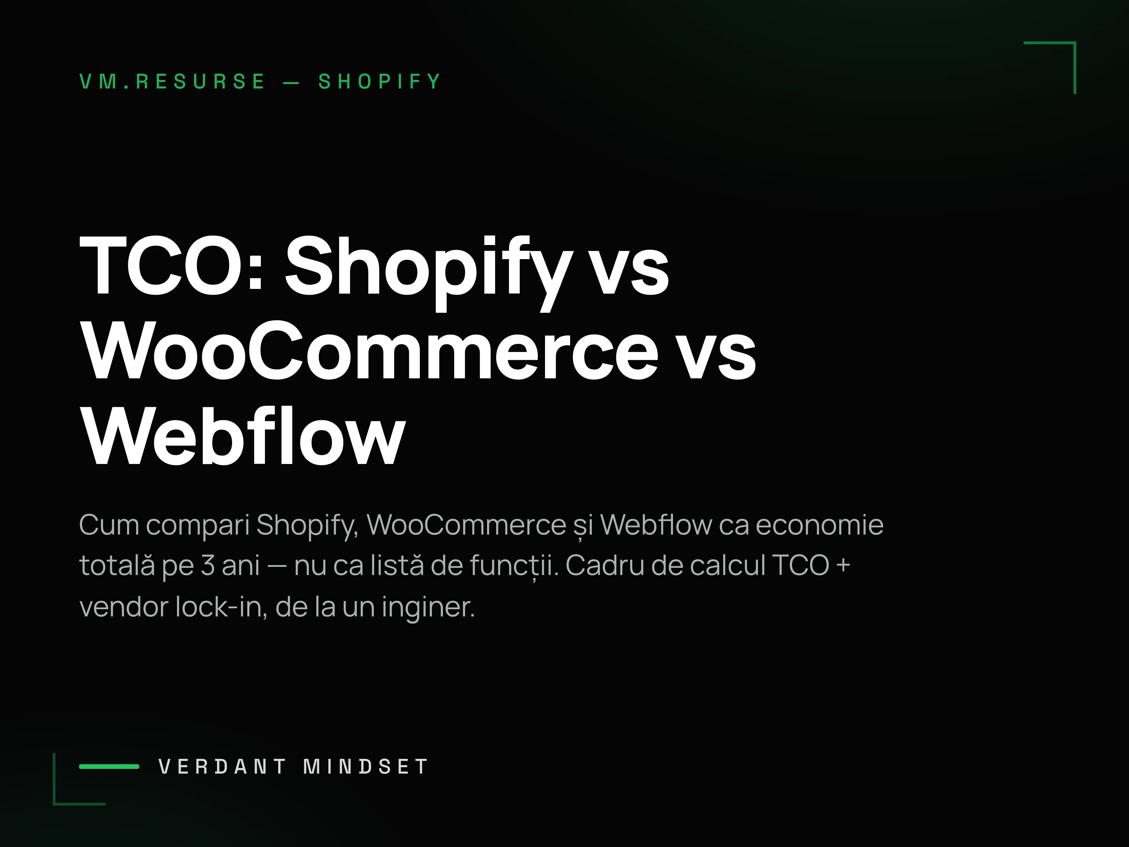 Costul total pe 3 ani la Shopify, WooCommerce și Webflow