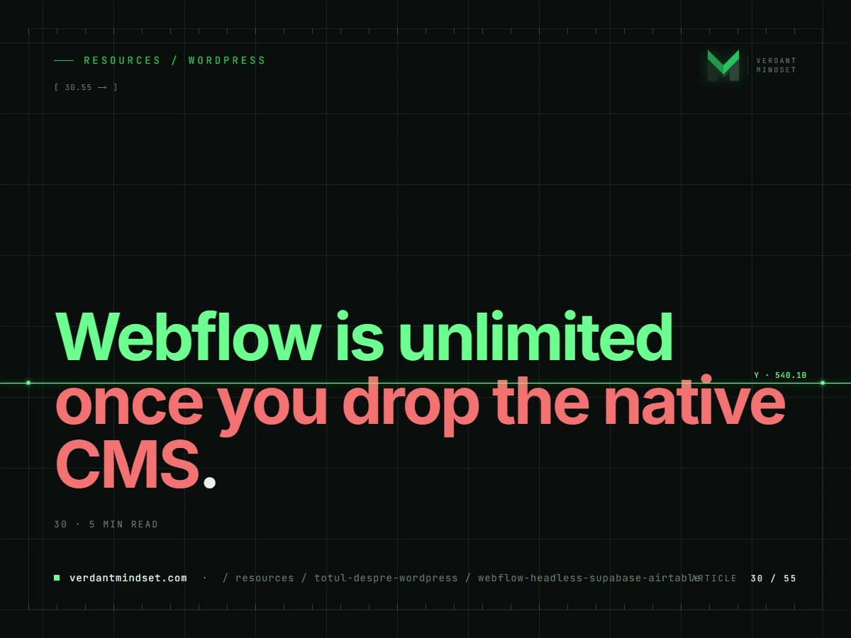 Webflow Headless with Supabase and Airtable: Beyond the CMS Ceiling