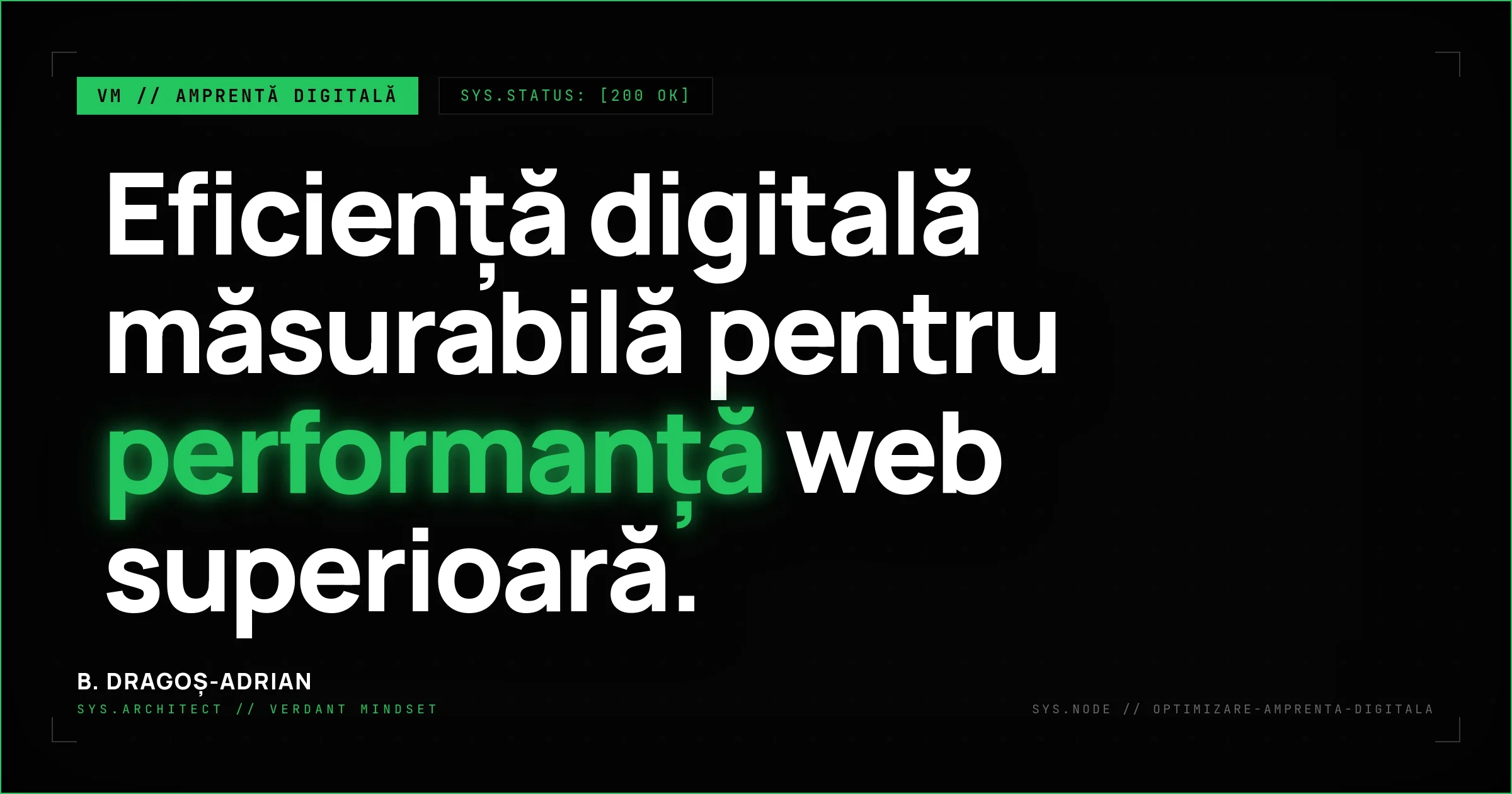 Optimizarea amprentei digitale