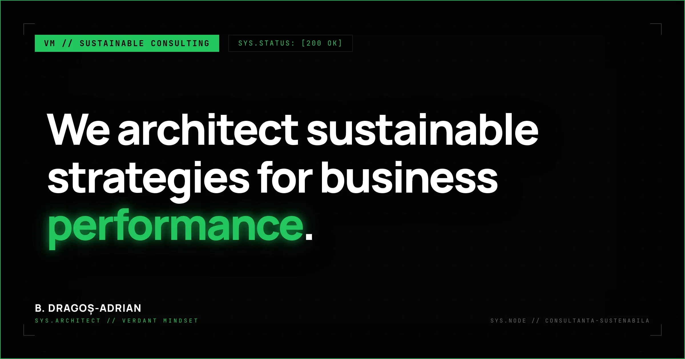 Sustainable marketing consulting
