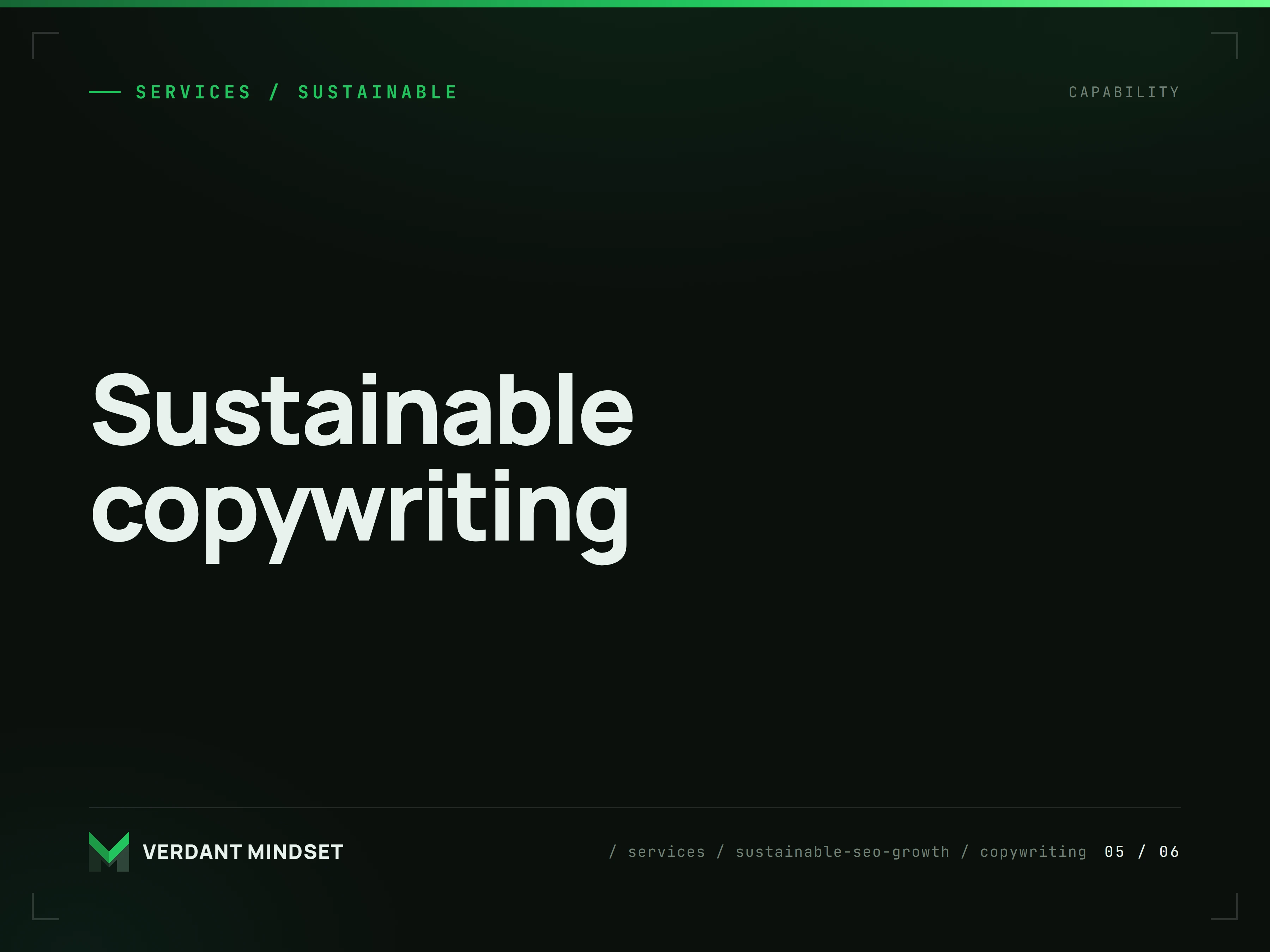 Sustainable copywriting