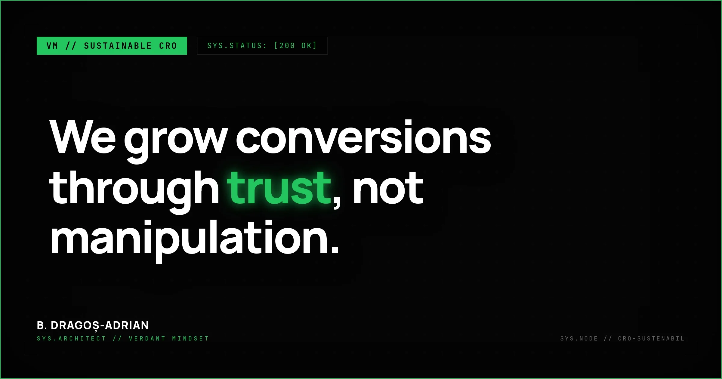 Sustainable & ethical conversion rate optimisation (CRO)
