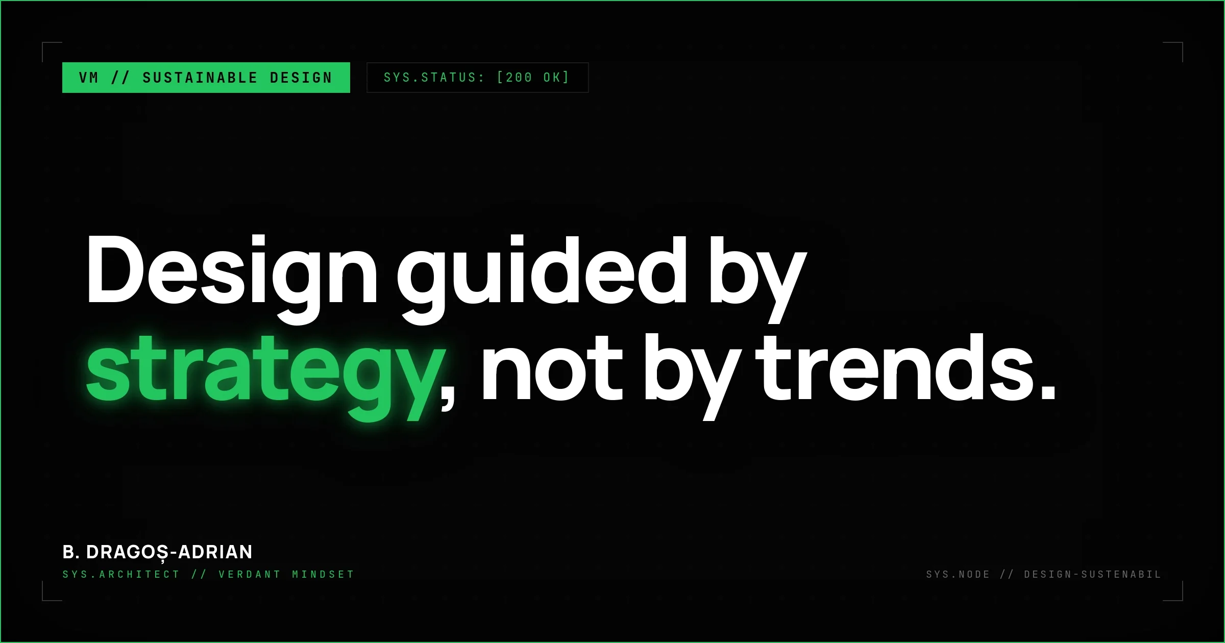 Sustainable visual design