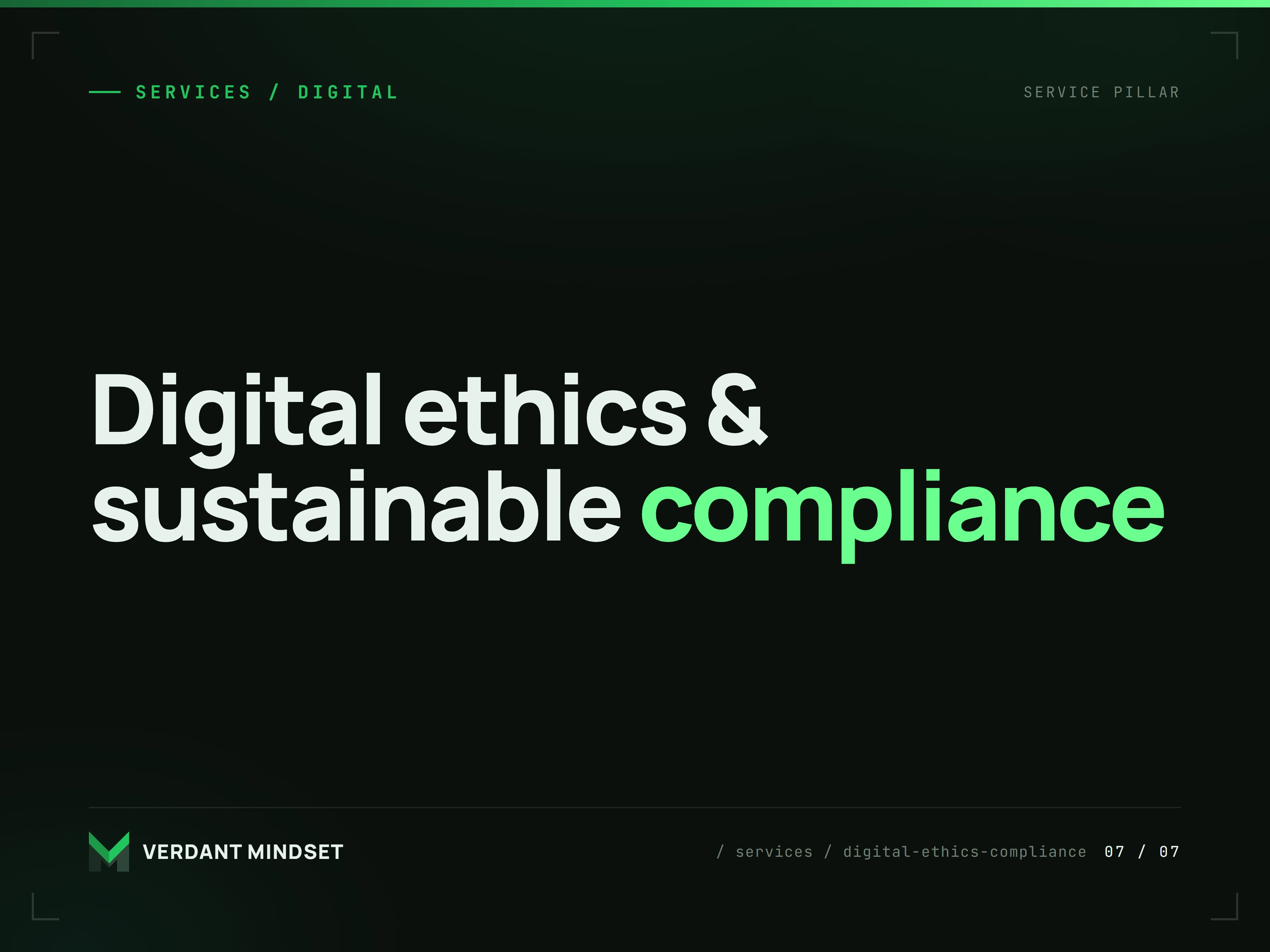Digital ethics & sustainable compliance