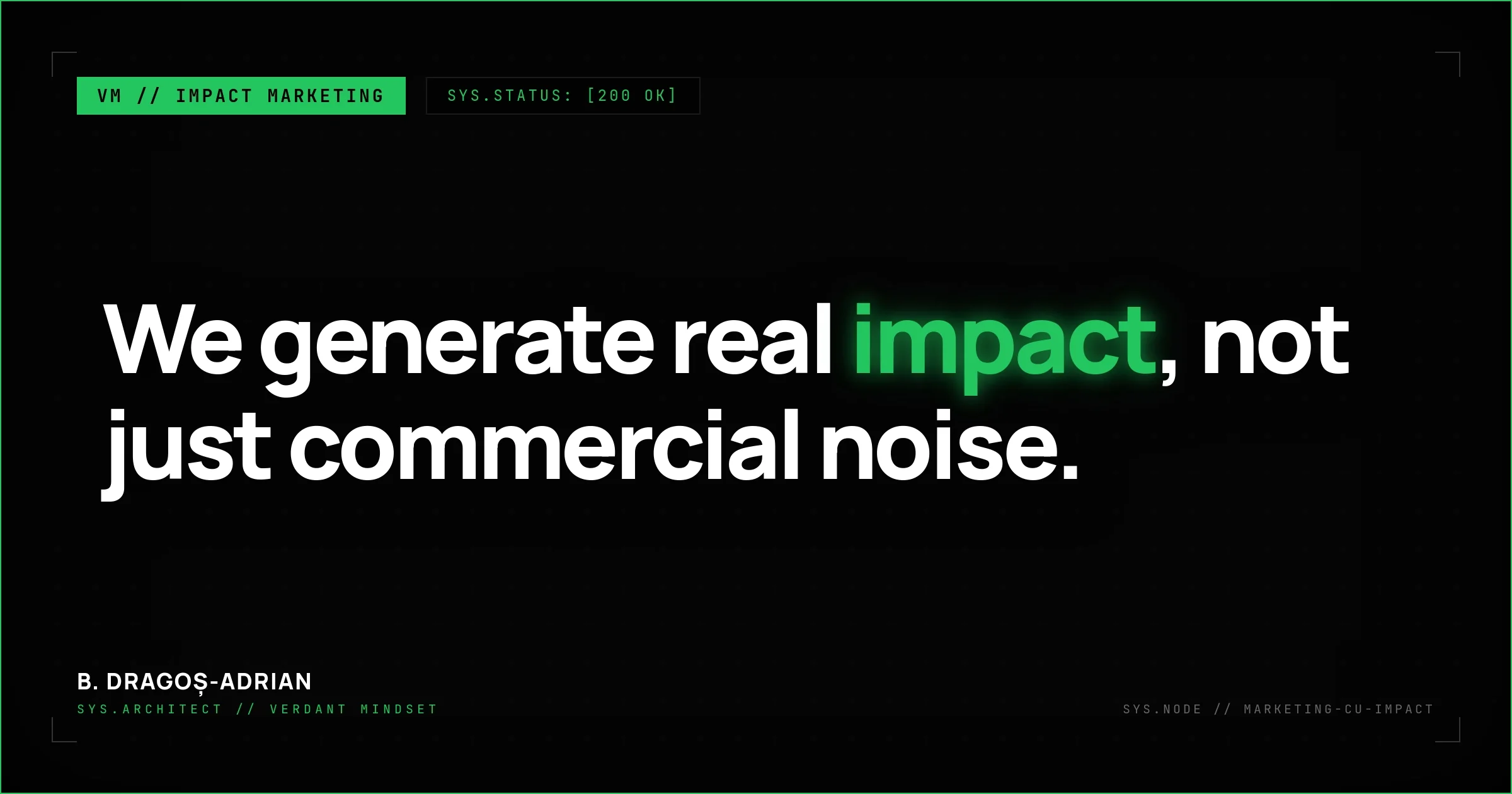 Impact marketing (social & ecological)