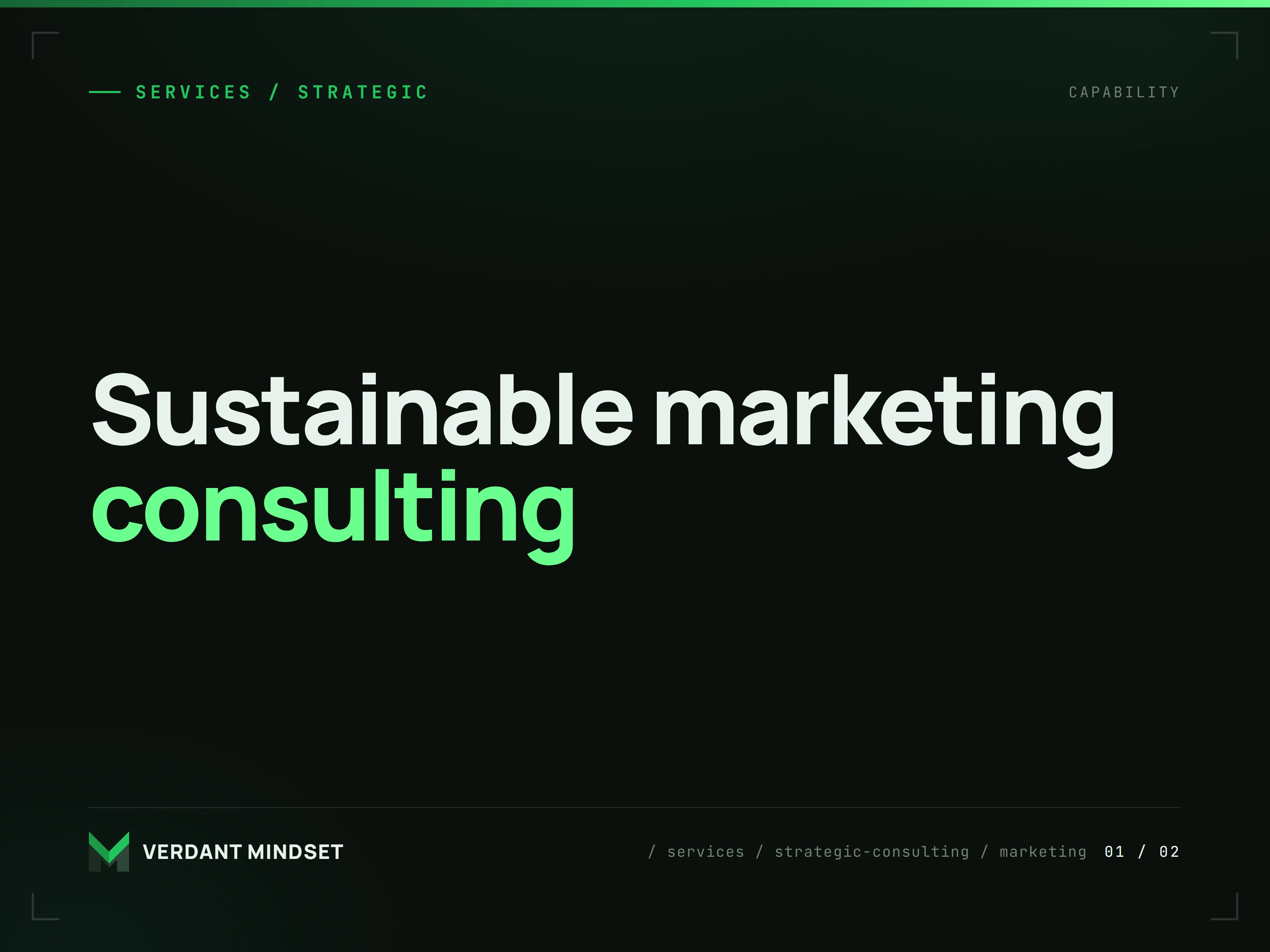 Sustainable marketing consulting
