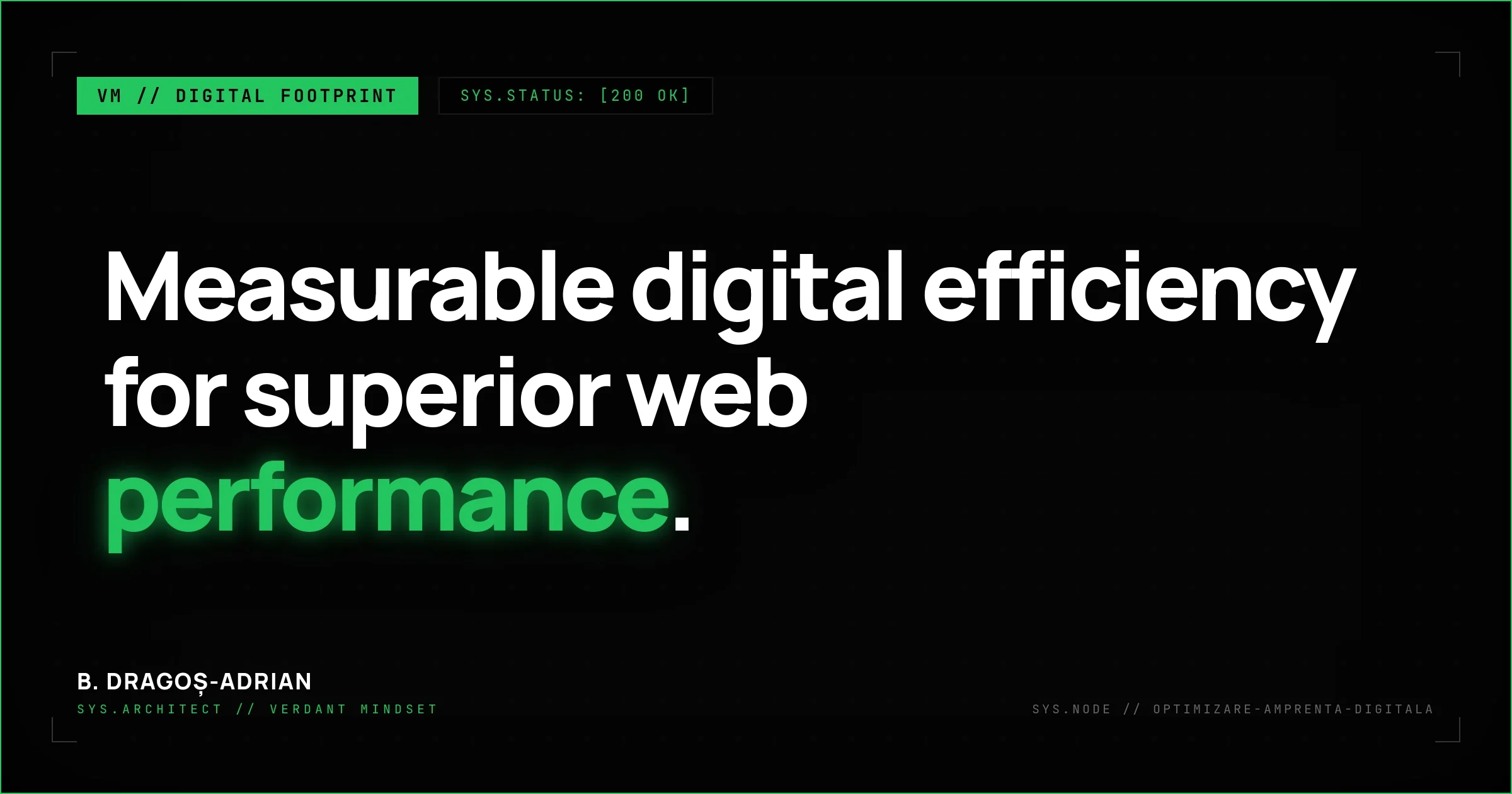 Digital footprint optimisation