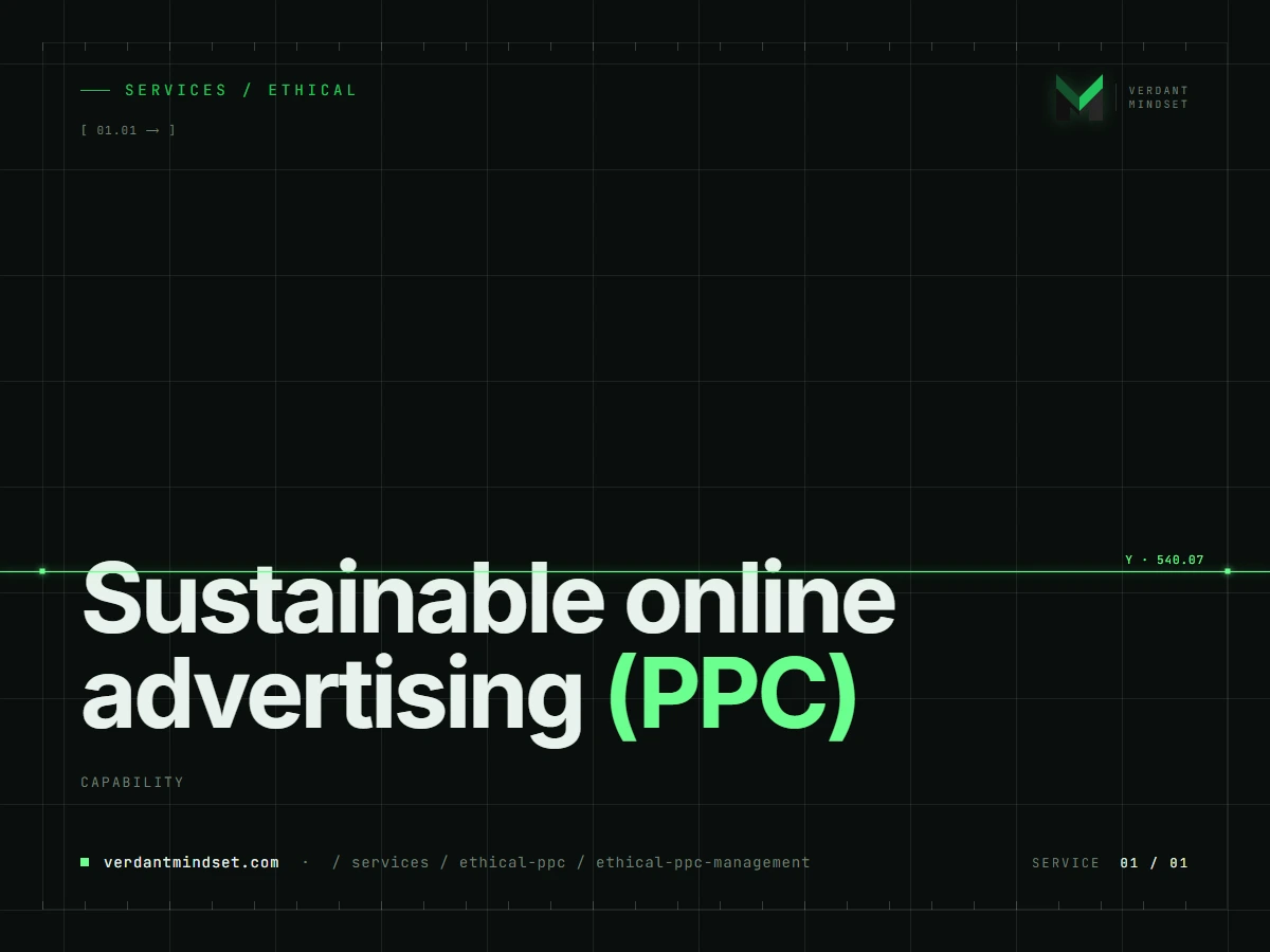 Sustainable online advertising (PPC)