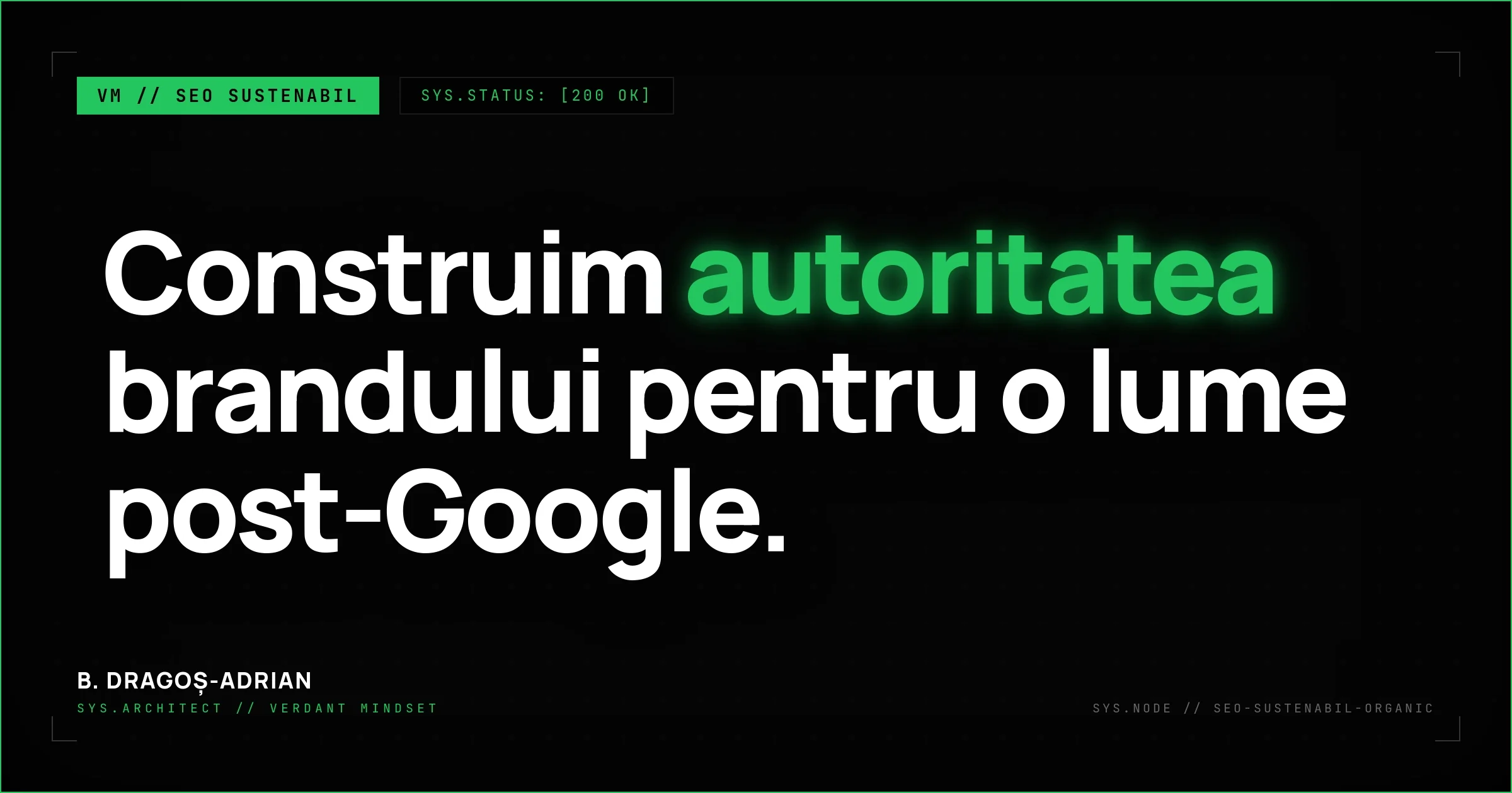 SEO sustenabil & organic