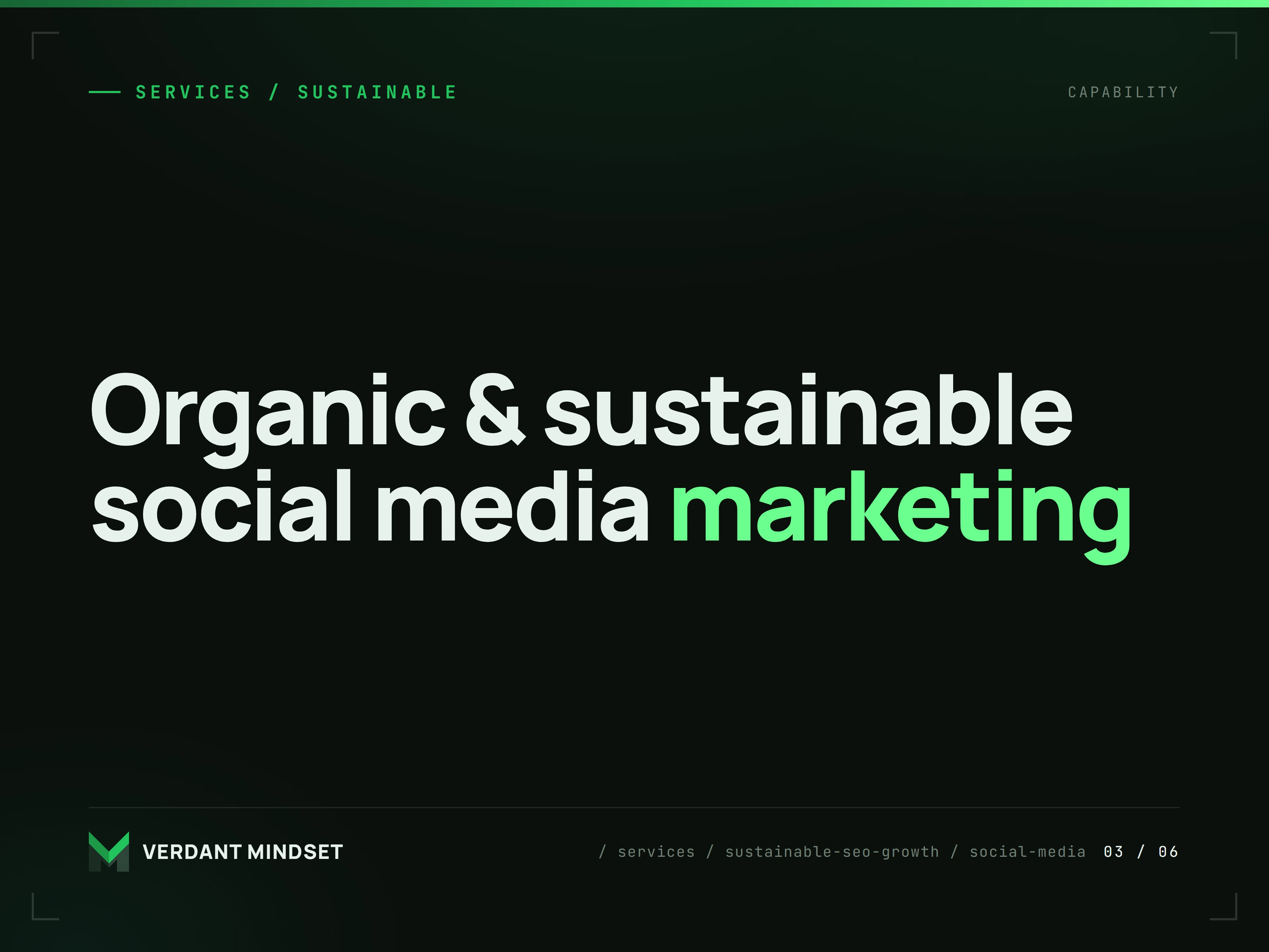 Organic & sustainable social media marketing