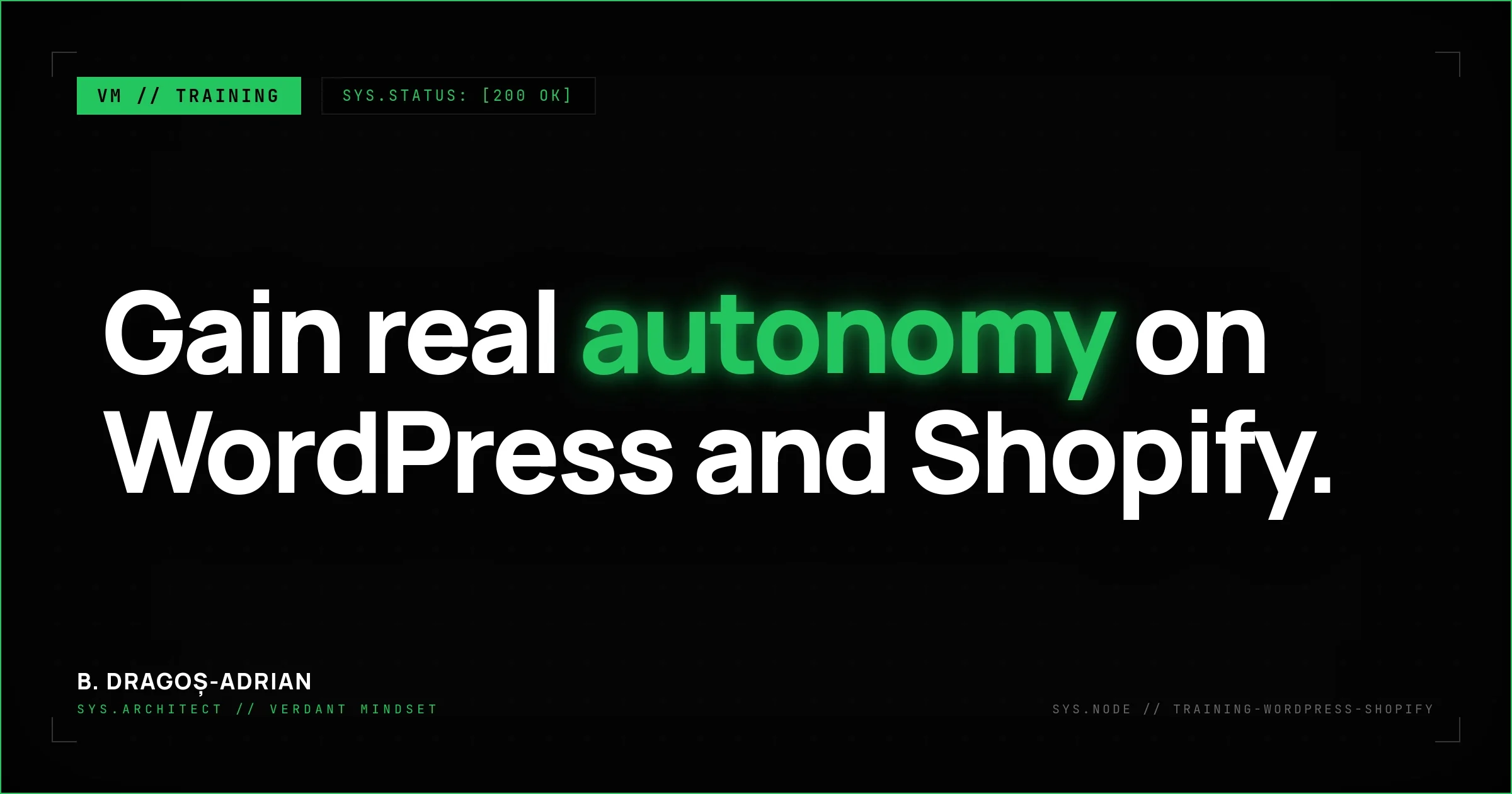 Ethical WordPress & Shopify training