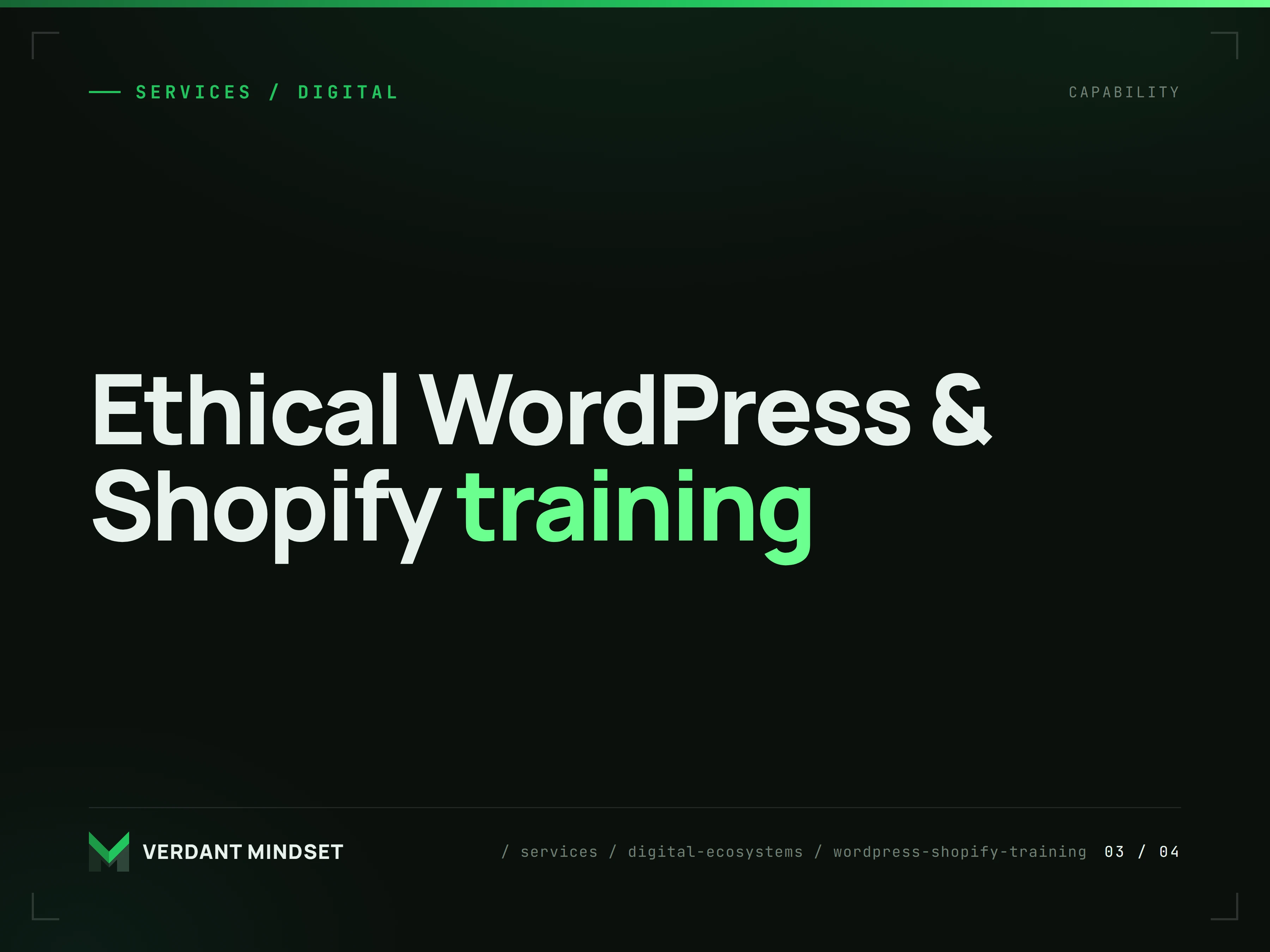 Ethical WordPress & Shopify training