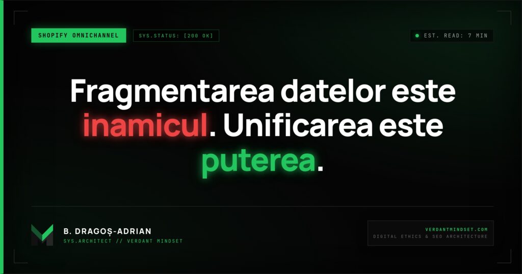 Arhitectură omnichannel Shopify pentru B2B, POS și stocuri unificate.