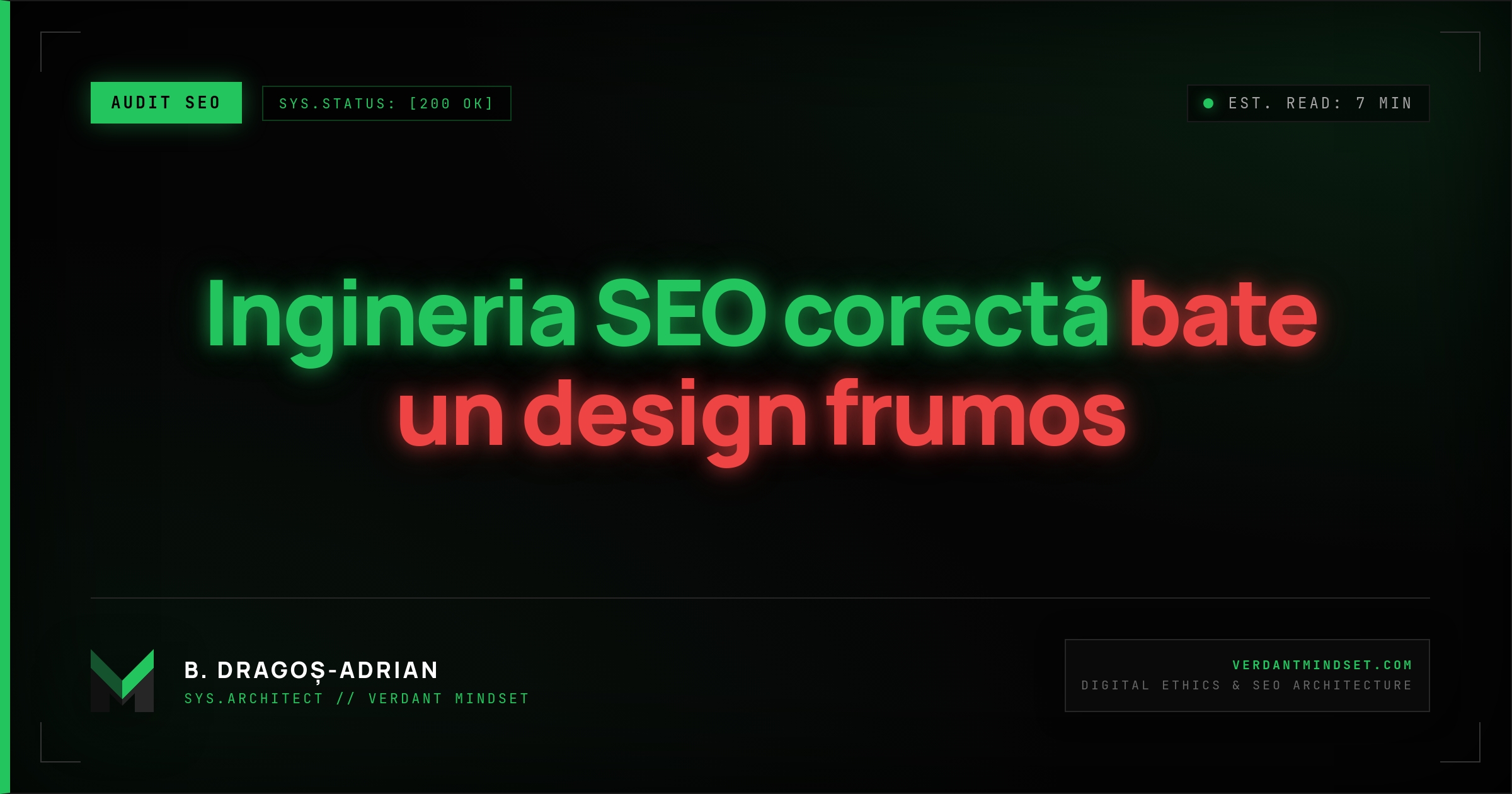 Ghid audit SEO DIY pentru probleme tehnice de fundație.