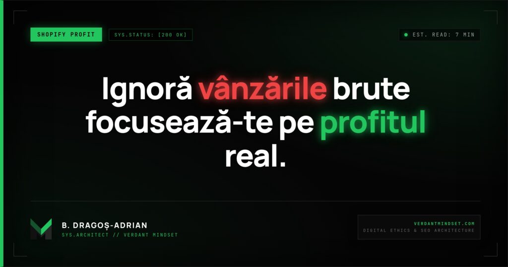Ghid analiză profitabilitate metrici esențiale magazine online Shopify.